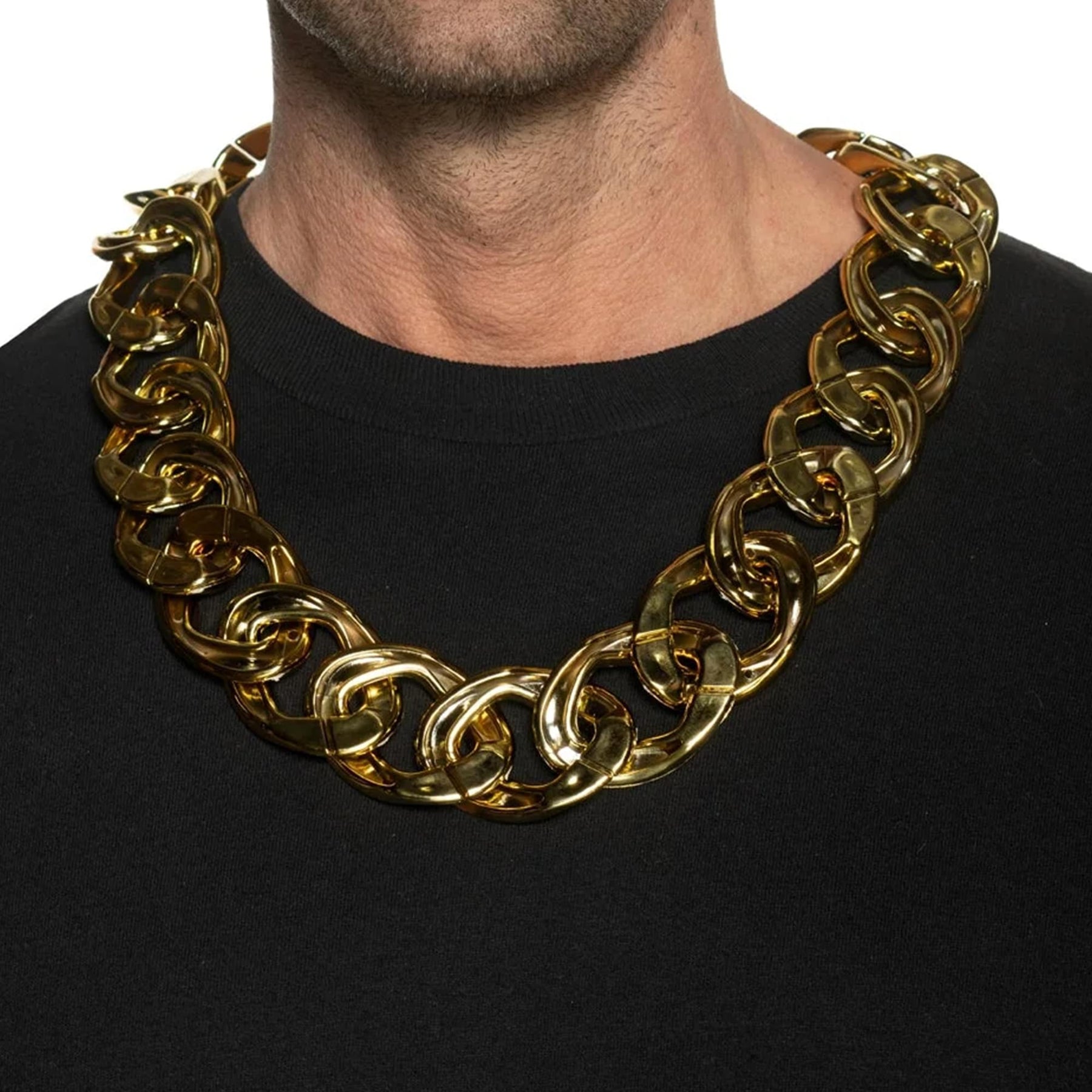 Oversized Chunky Gold Chain Adult Costume Accessory