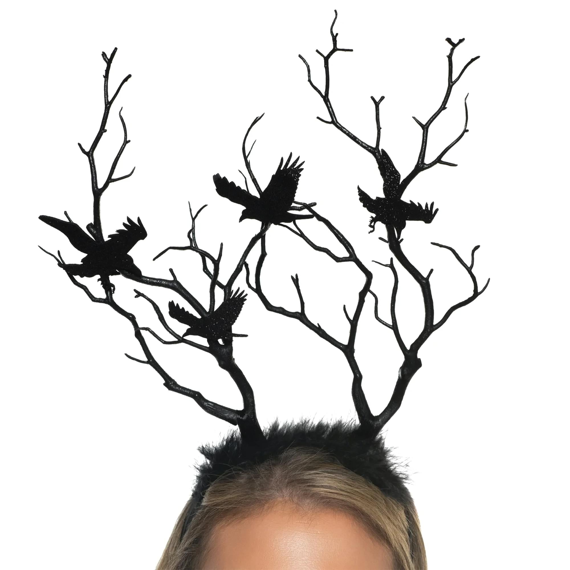 Evil Witch Crow Crown Adult Costume Accessory