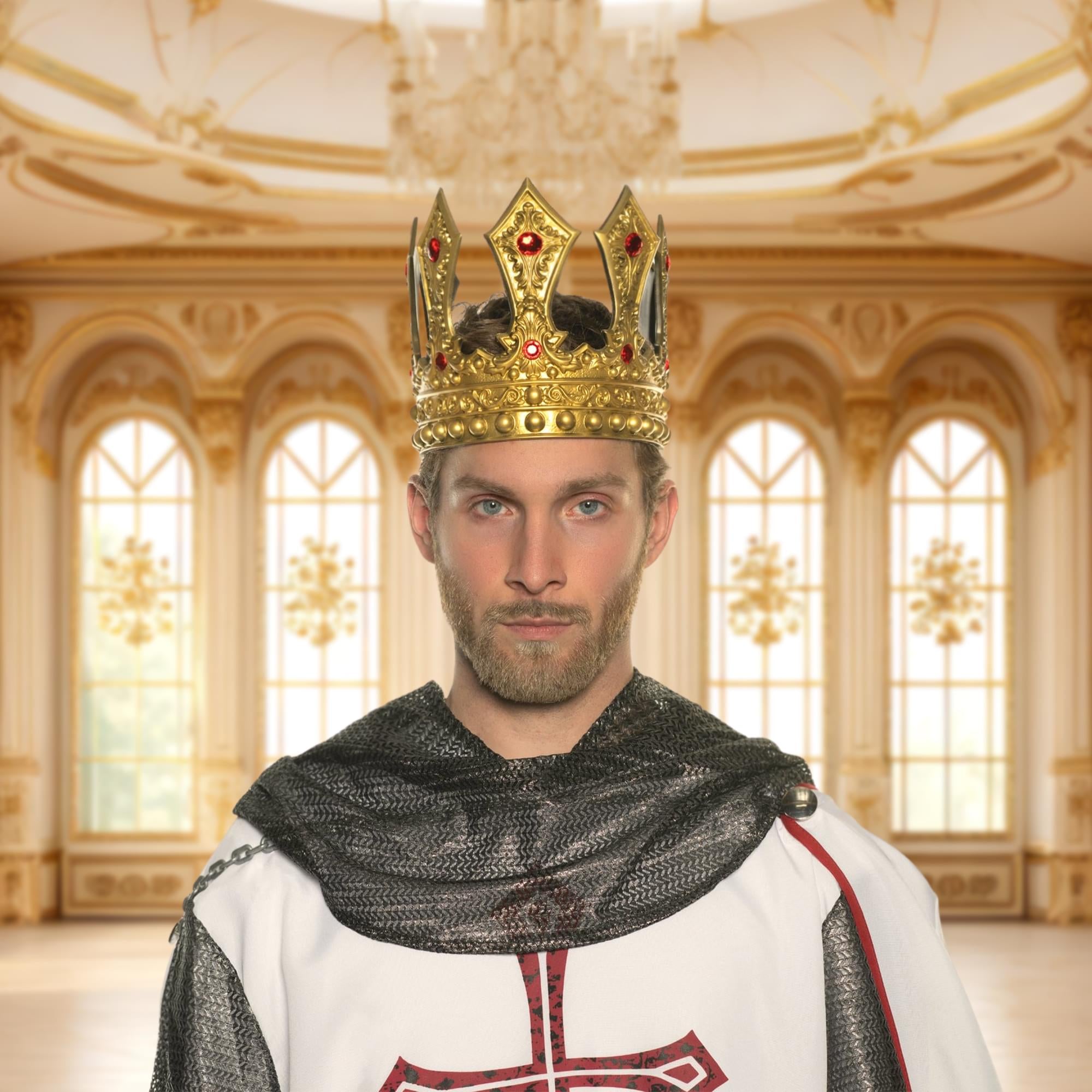 King's Gold Adjustable Foam Crown Adult Costume Accessory
