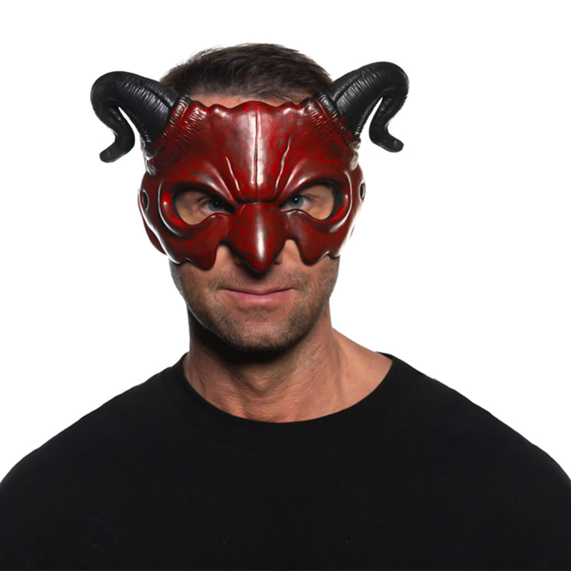 Devil Adjustable Foam Adult Costume Half Mask