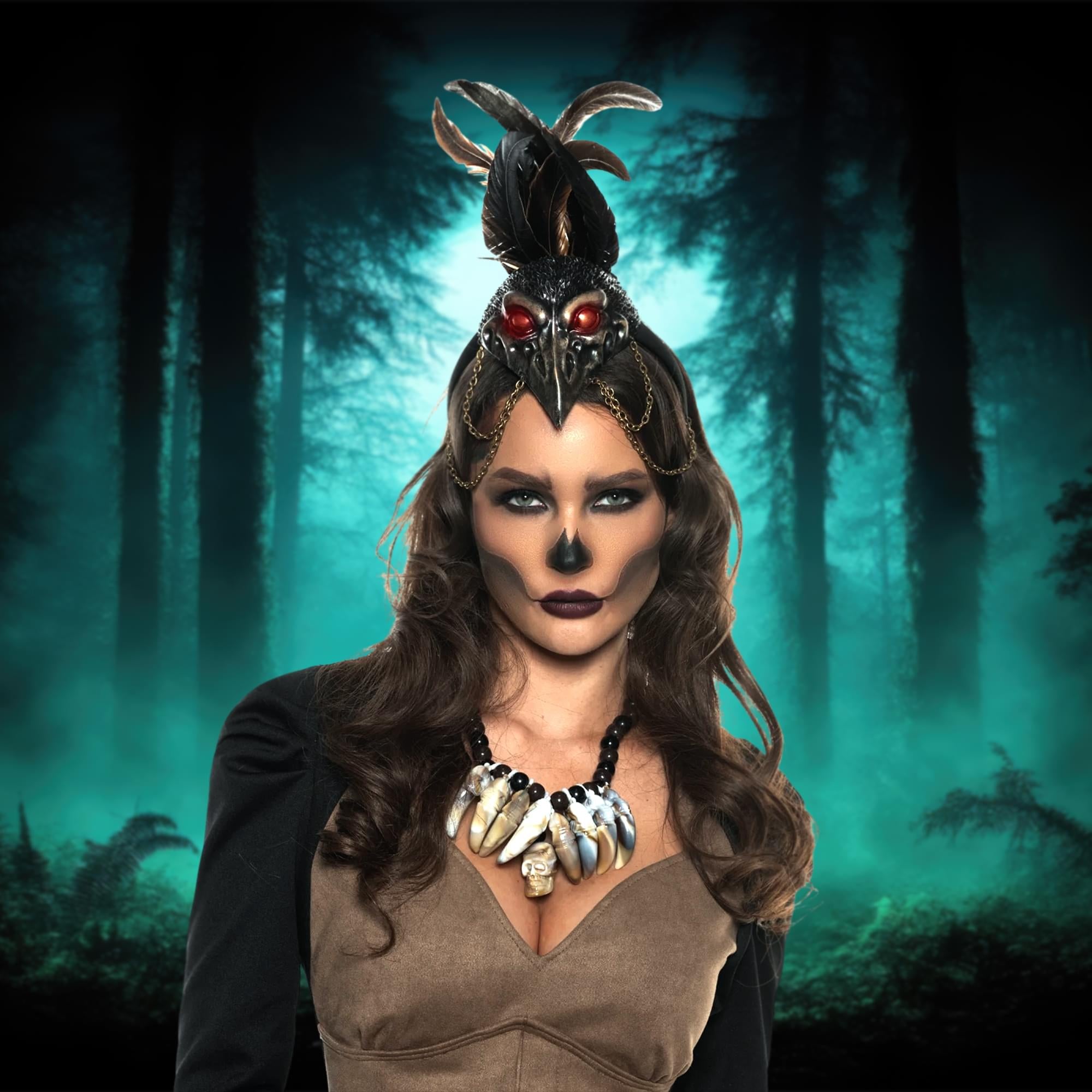 Black Crow Voodoo Adult Costume Headpiece