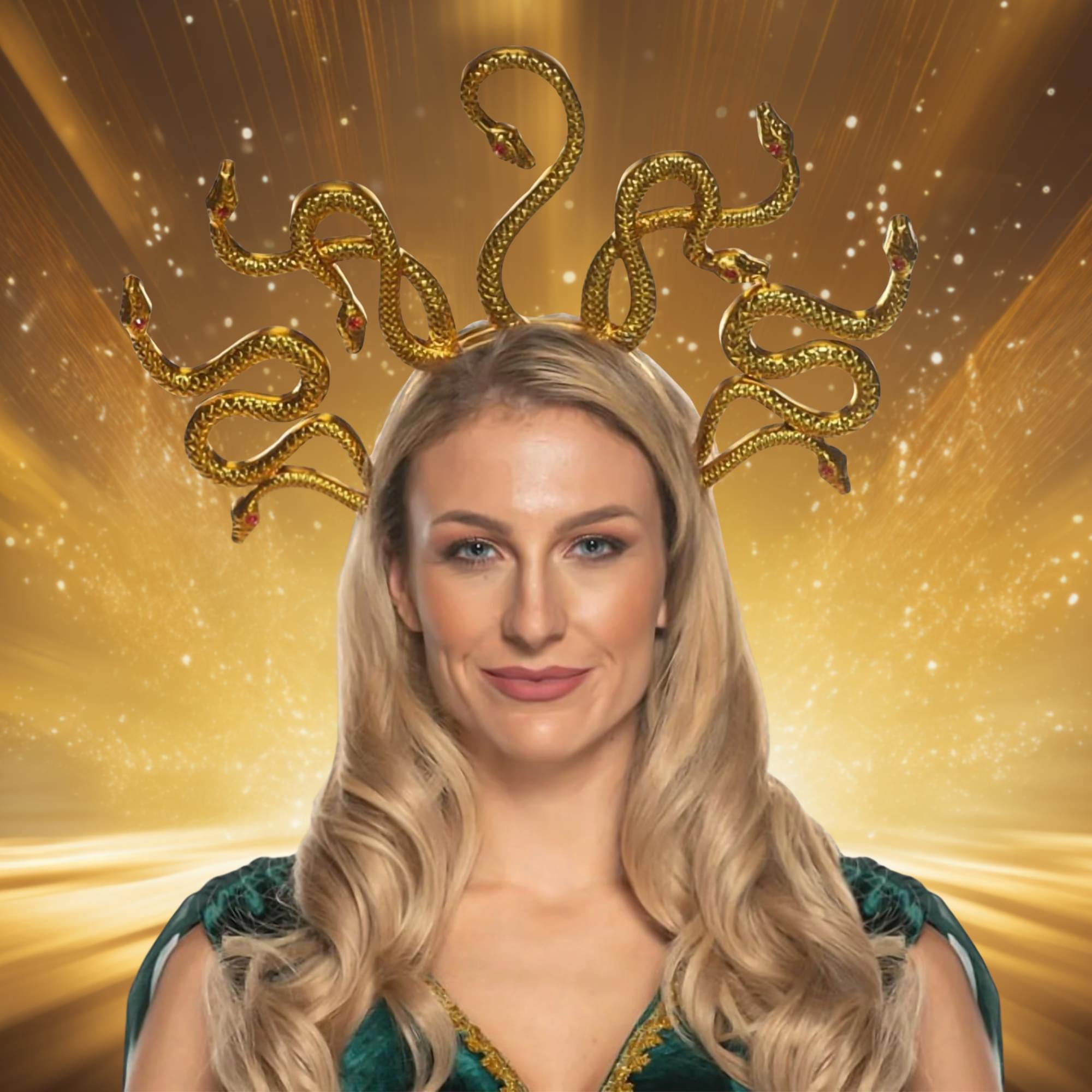 Medusa Gold Snakes Adult Costume Headpiece