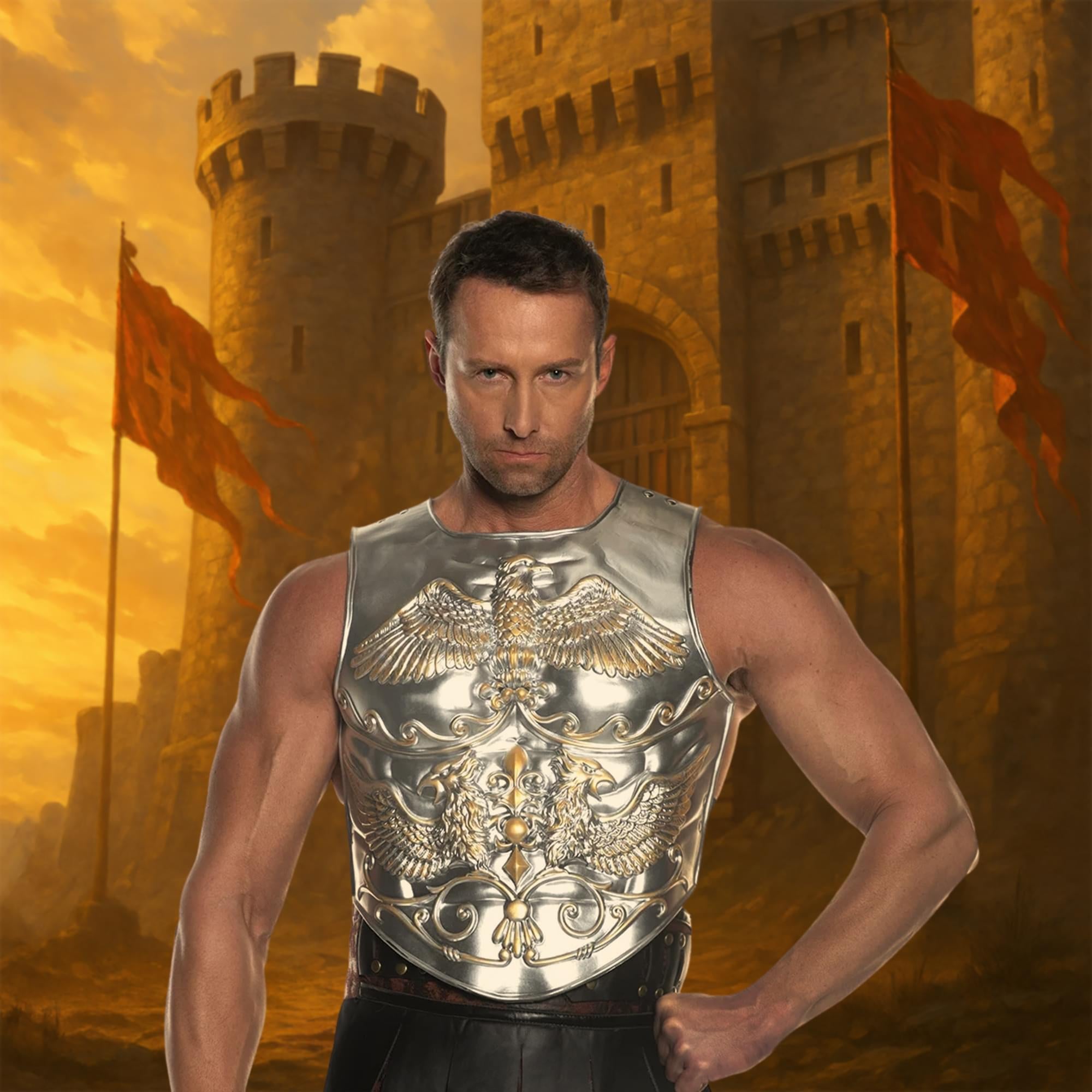 Gladiator Foam Chest Plate Adult Costume Accessory
