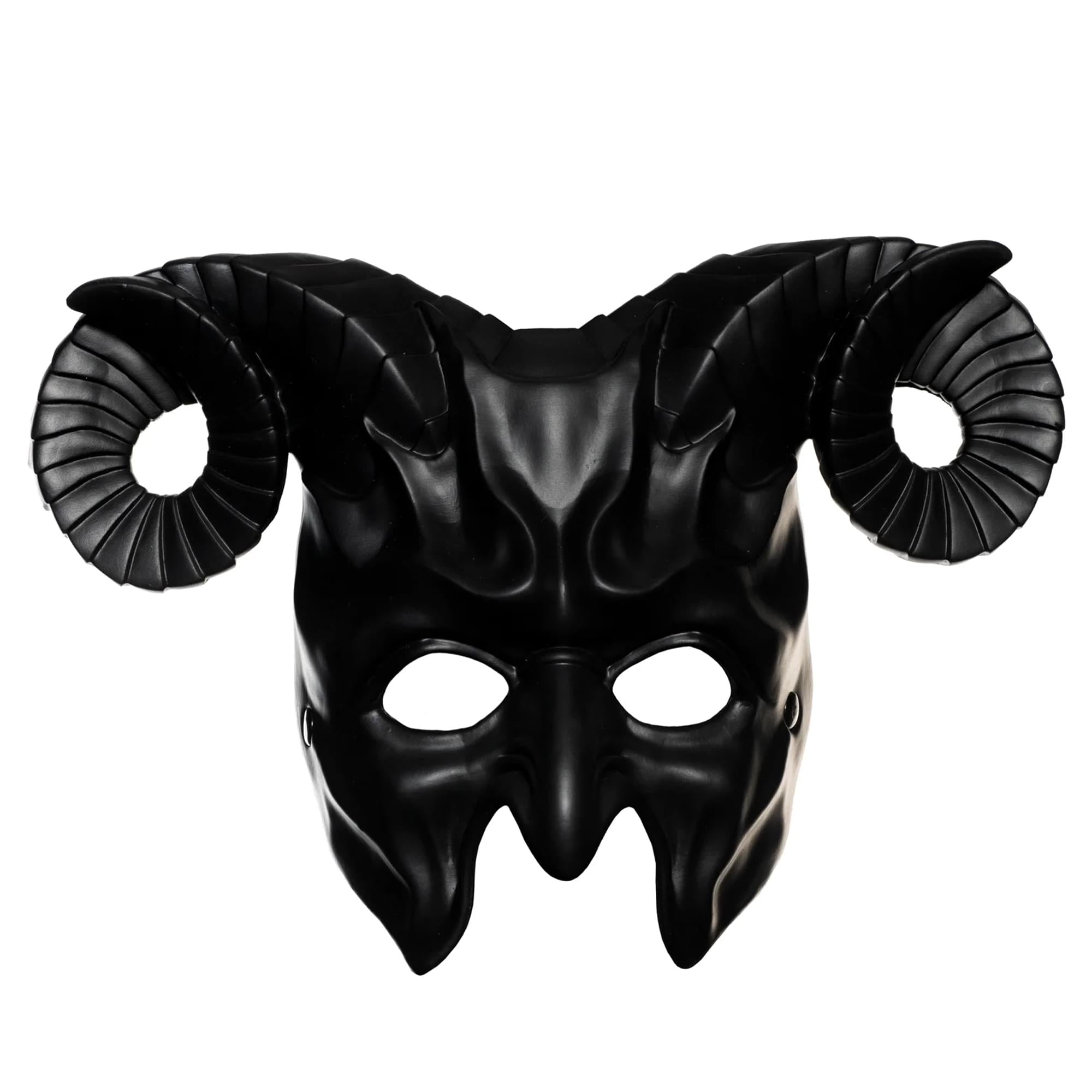 Black Devil Foam Adult Costume Half Mask