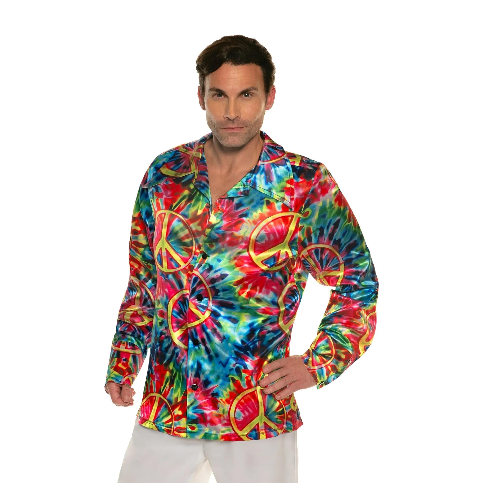 60's Peace Sign Tie Dye Shirt Adult Costume