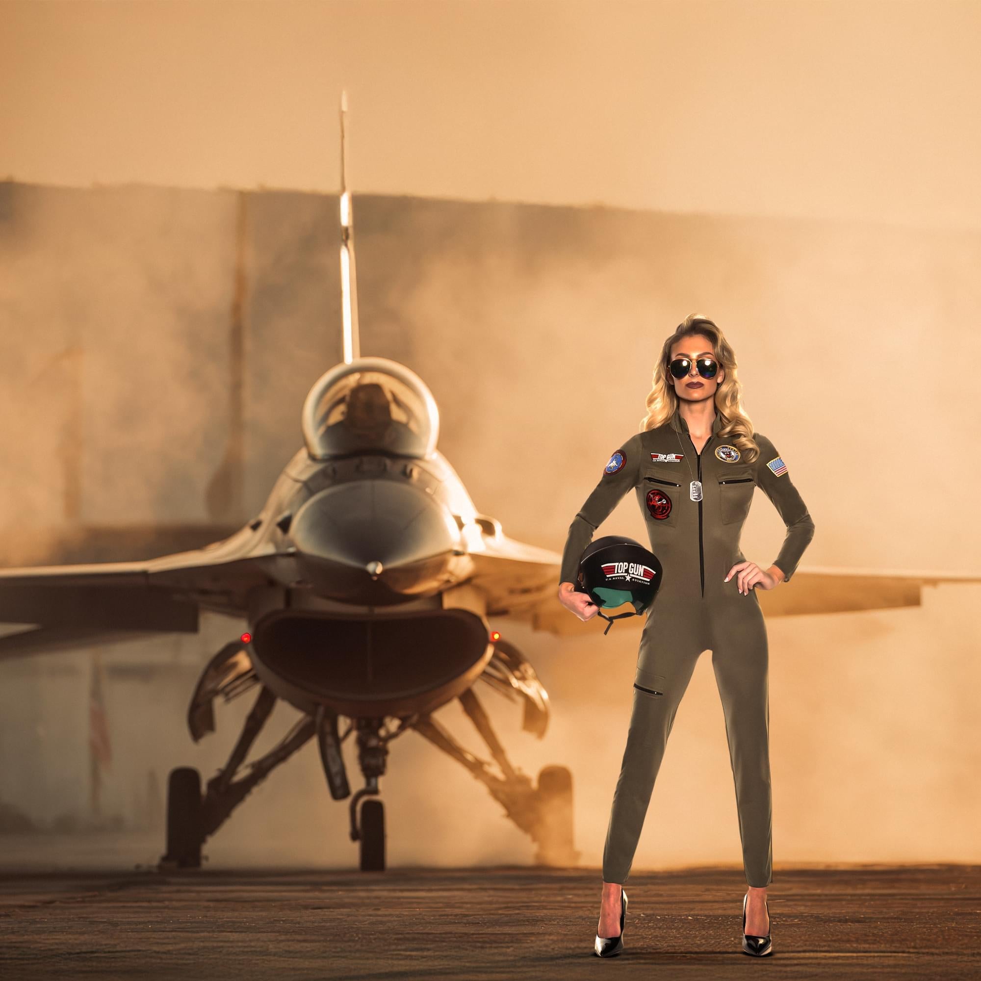 Top Gun Women's US Navy Pilot Costume Jumpsuit