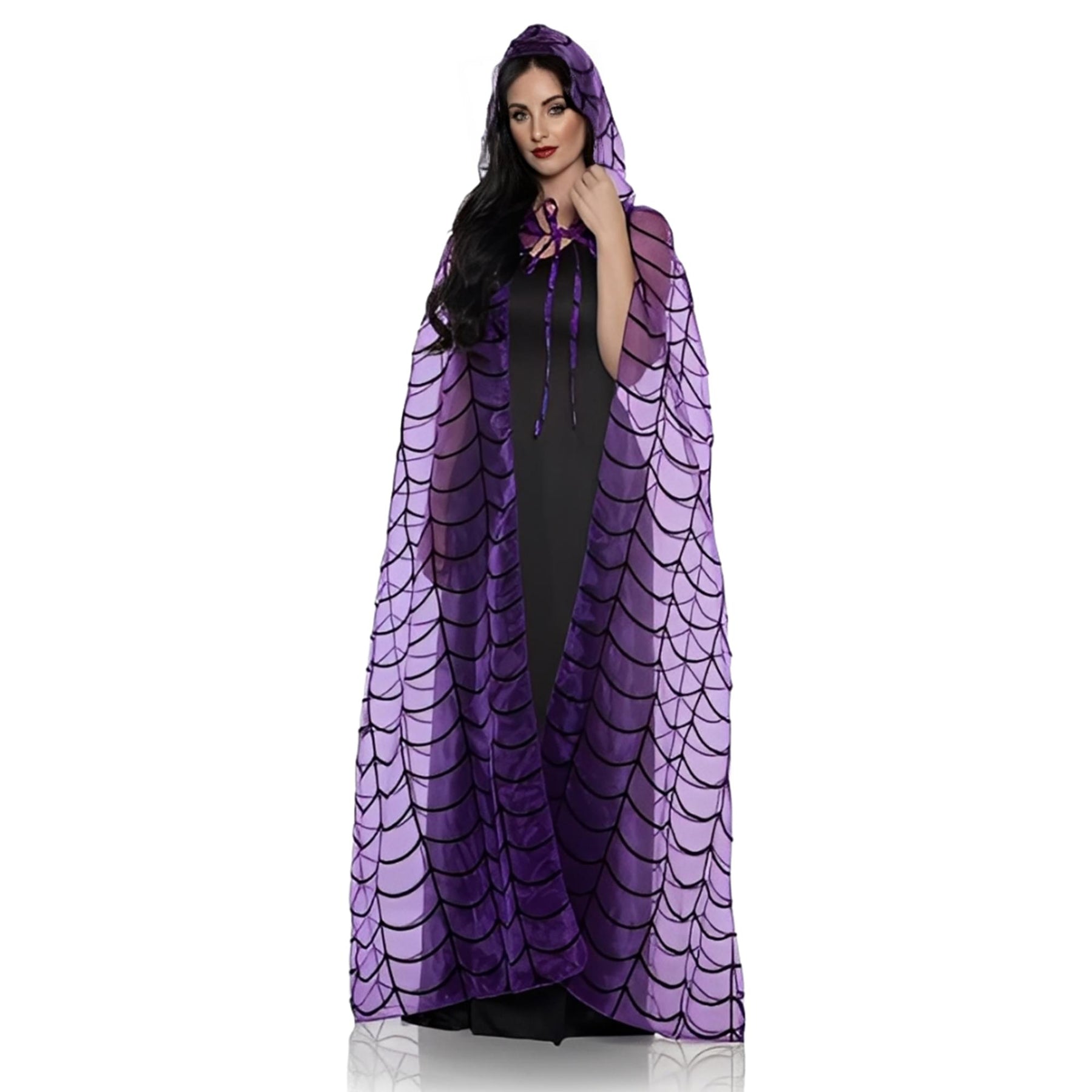 Purple Spider Adult Hooded Costume Cape | Standard