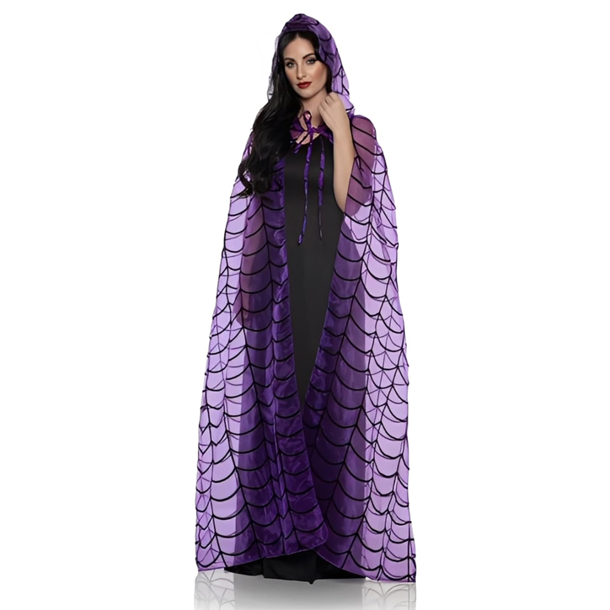 Purple Spider Adult Hooded Costume Cape | Standard