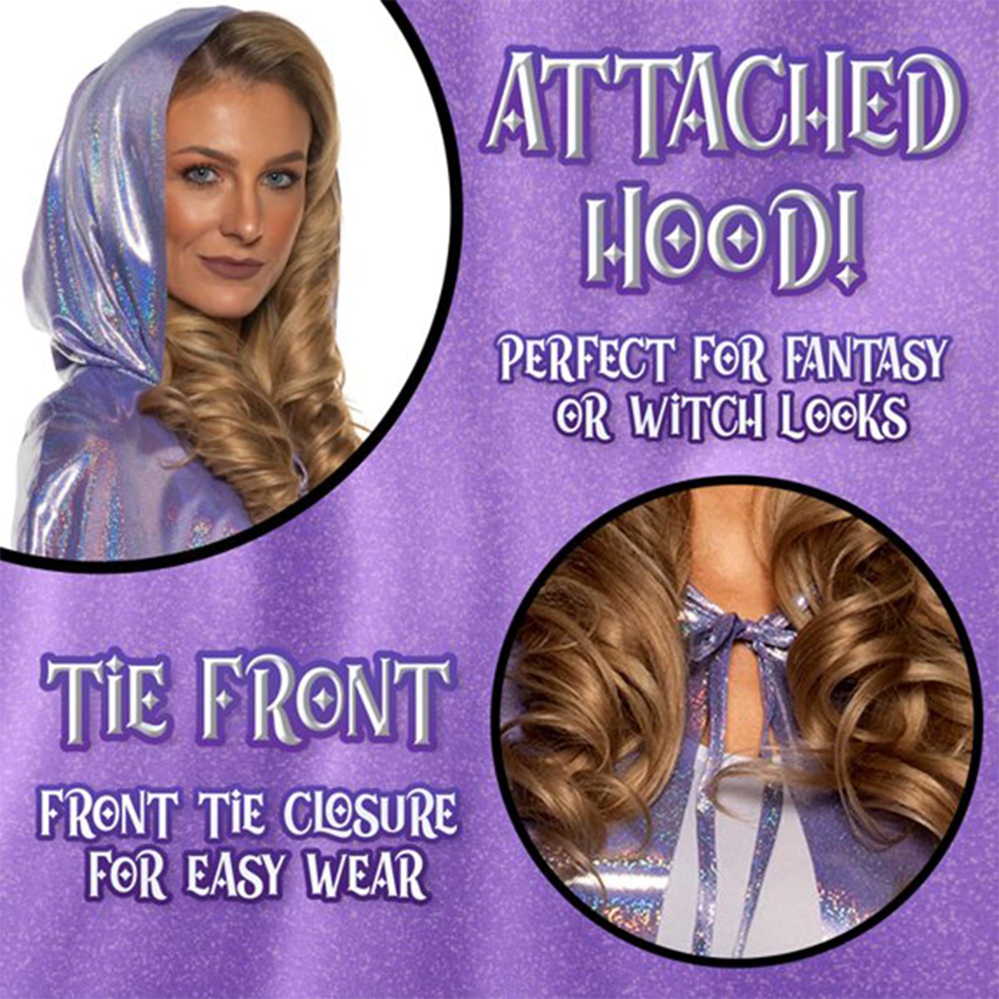 Iridescent Lavender Adult Hooded Costume Cape | Standard