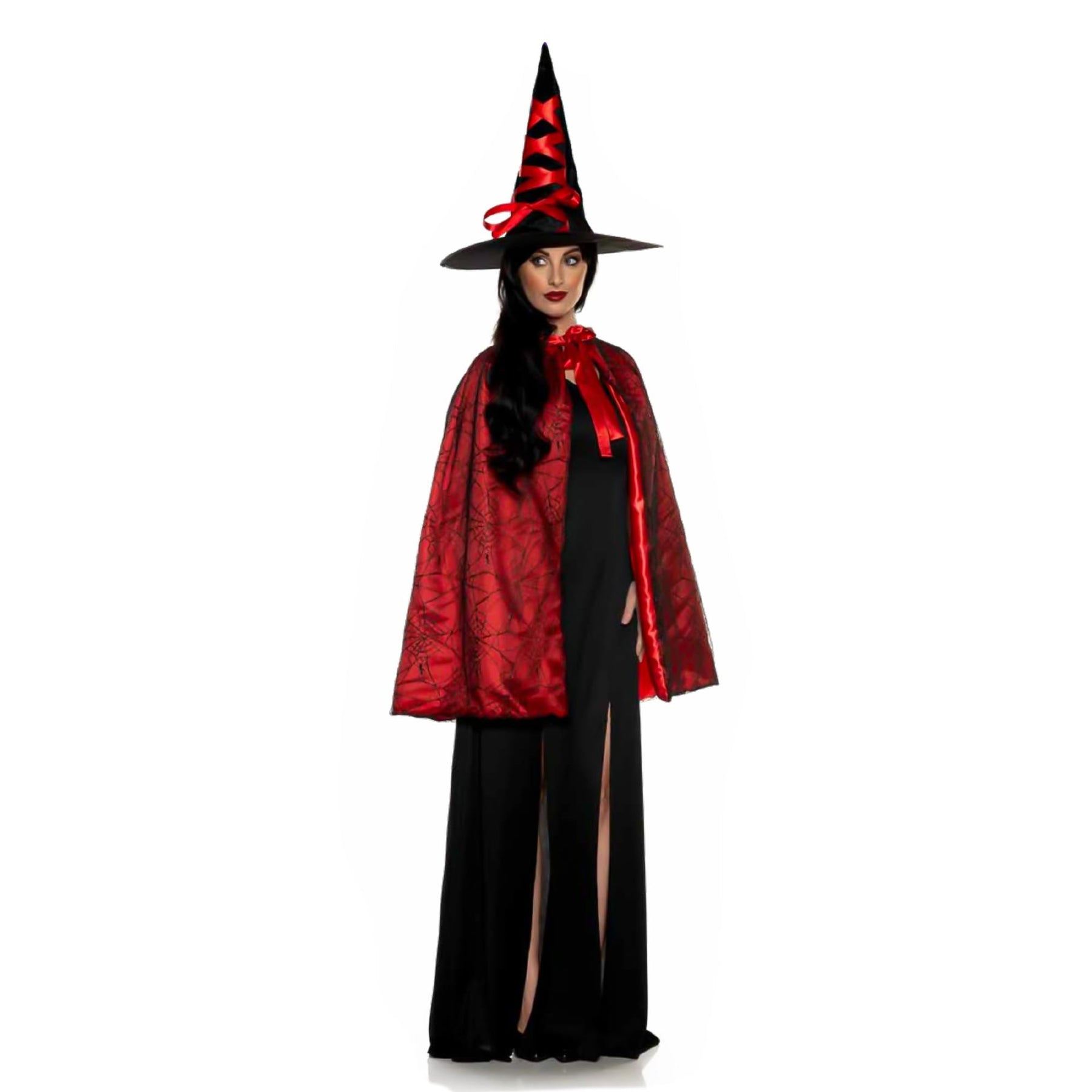 Red Witch Cape and Hat Adult Costume Set | Standard