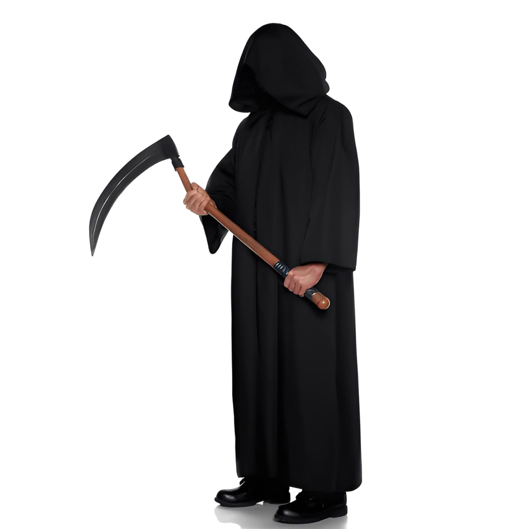 Black Hooded Horror Cloak Adult Costume