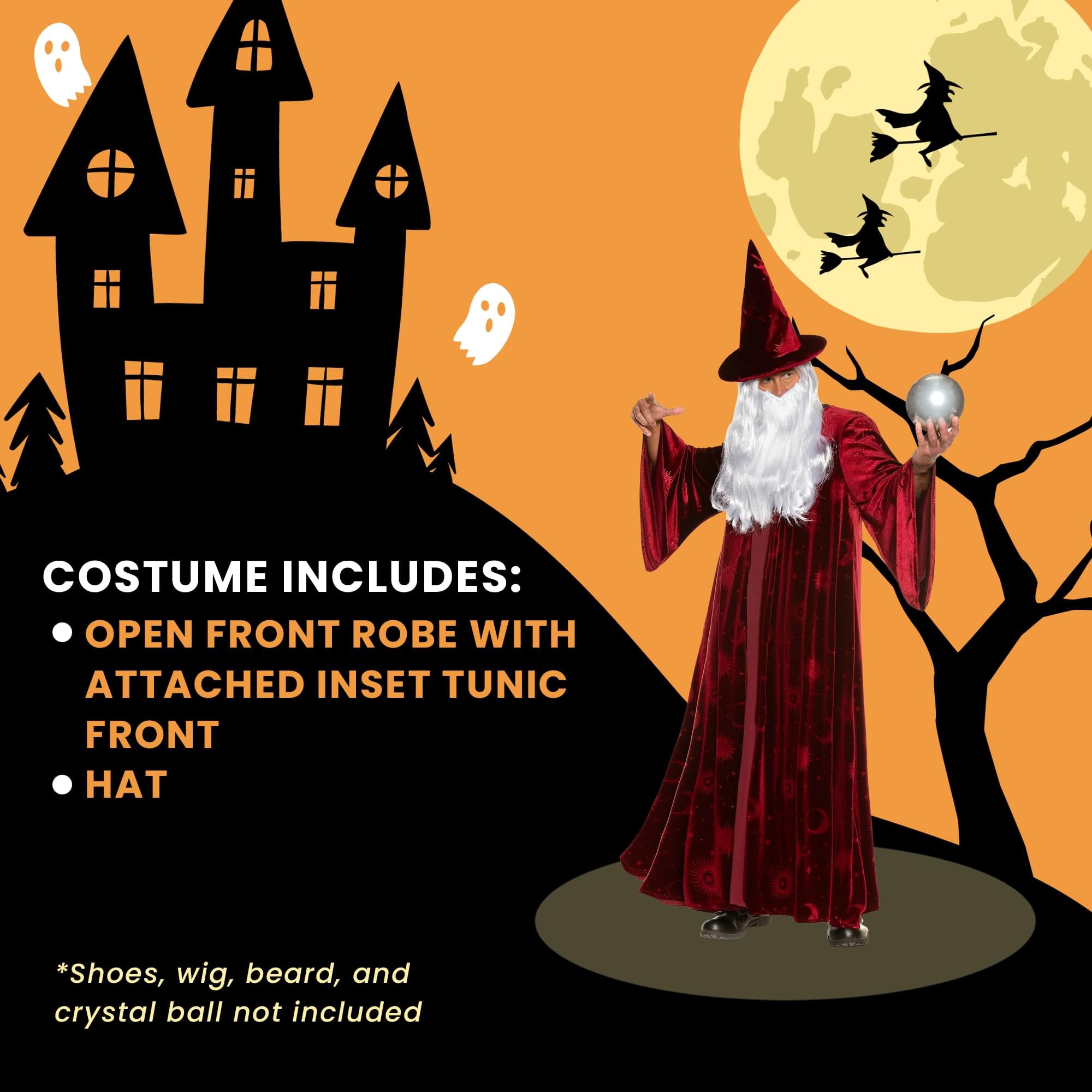 Stargazer Wizard Red Adult Costume