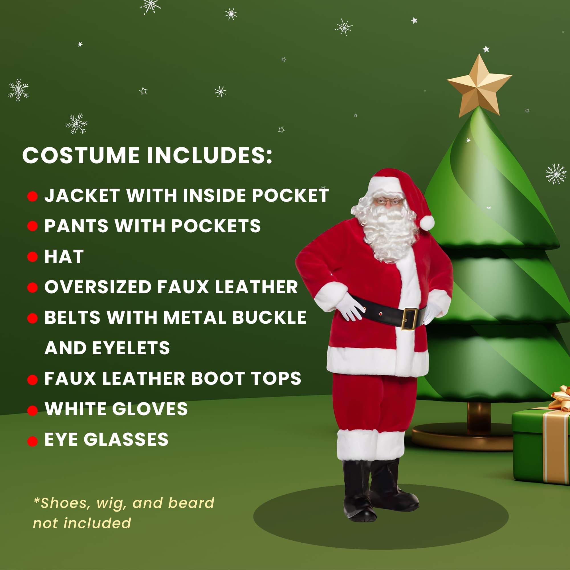 Premiere Plush Santa Suit Adult Costume
