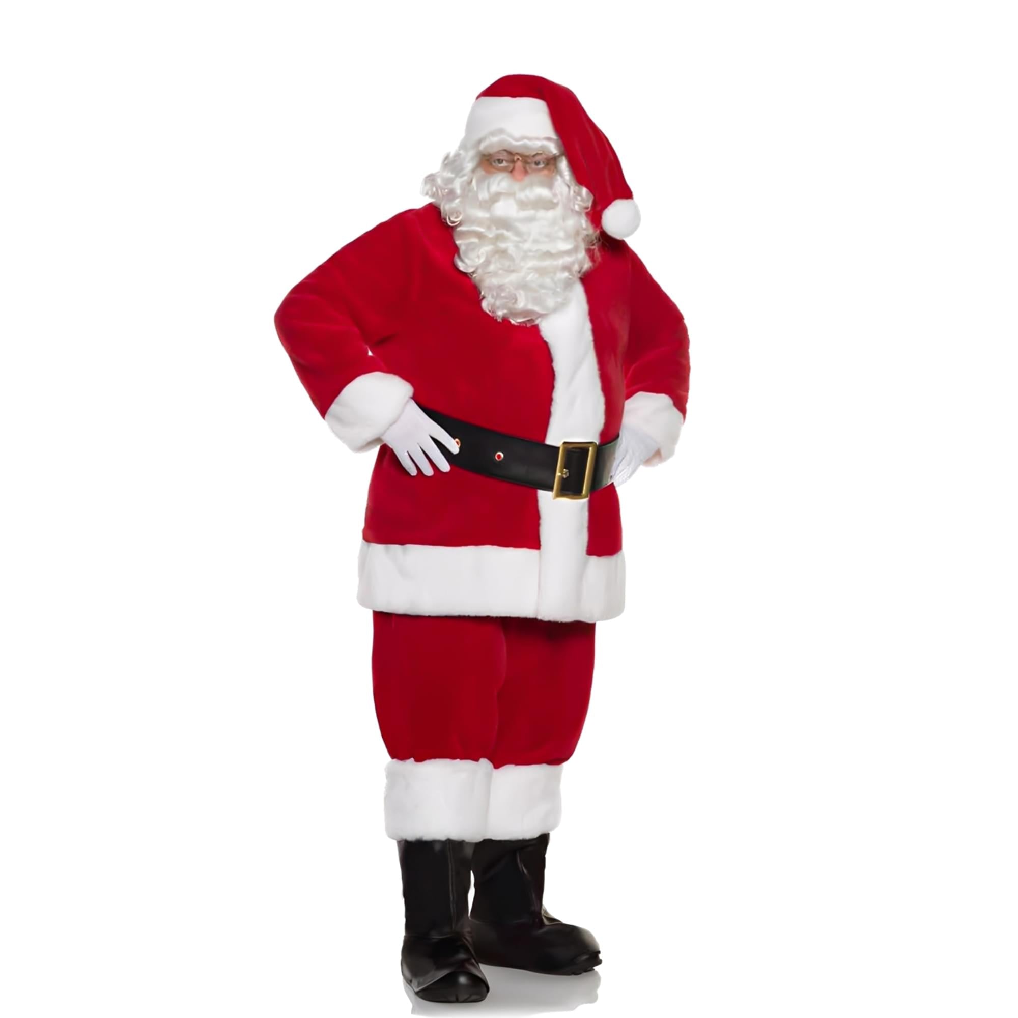 Premiere Plush Santa Suit Adult Costume