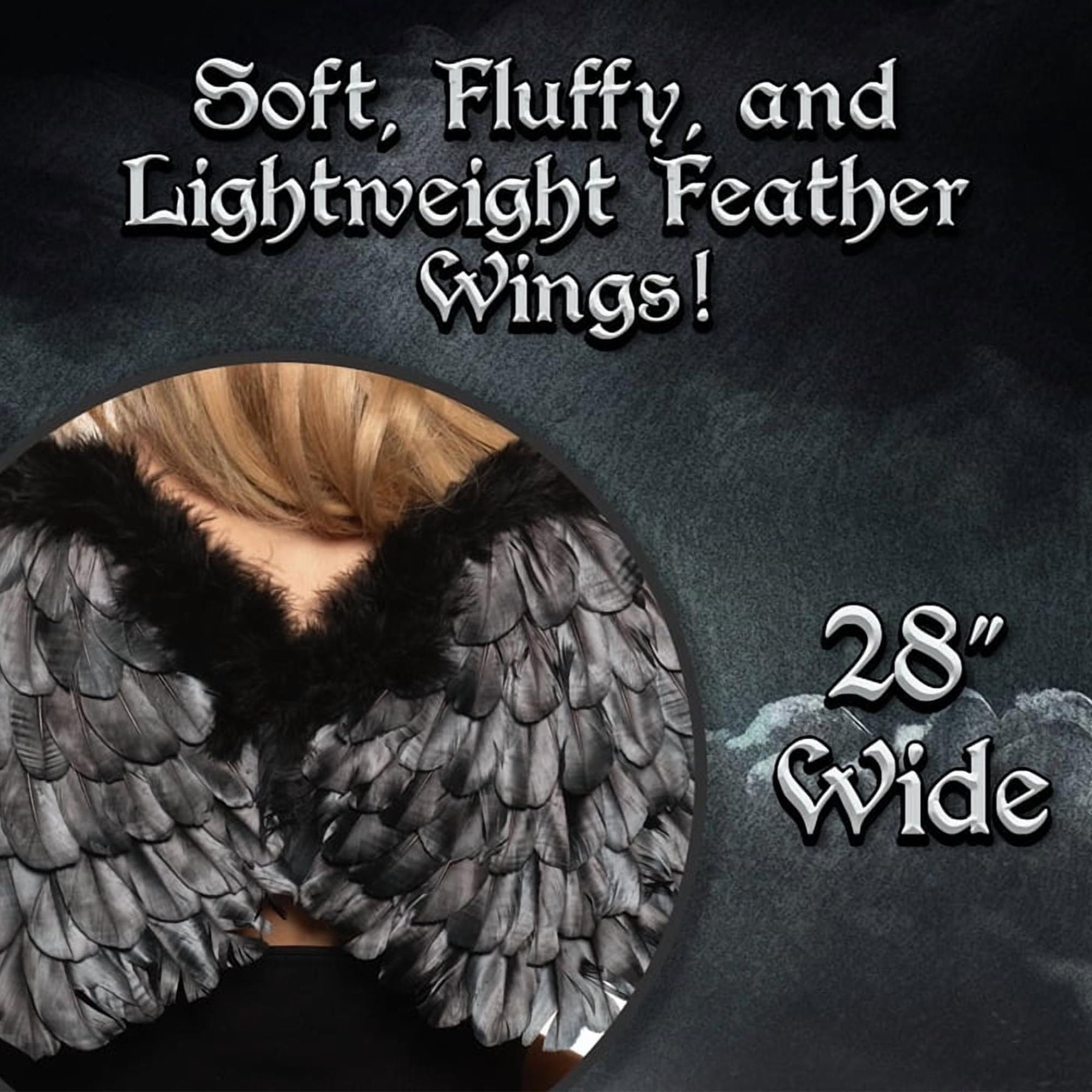 Black Dark Angel Adult Costume Wings