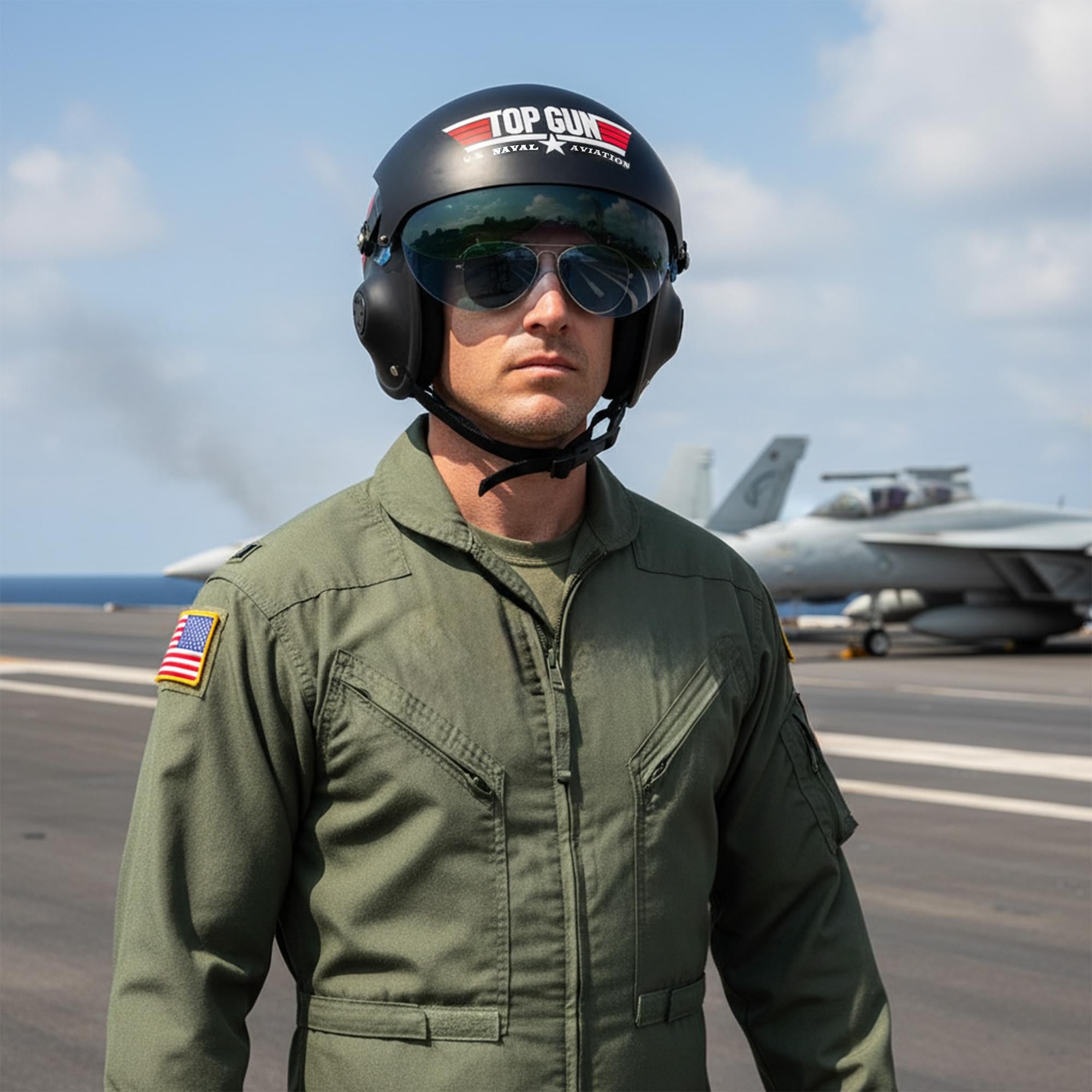 Top Gun Fighter Pilot Helmet Adult Costume Accessory