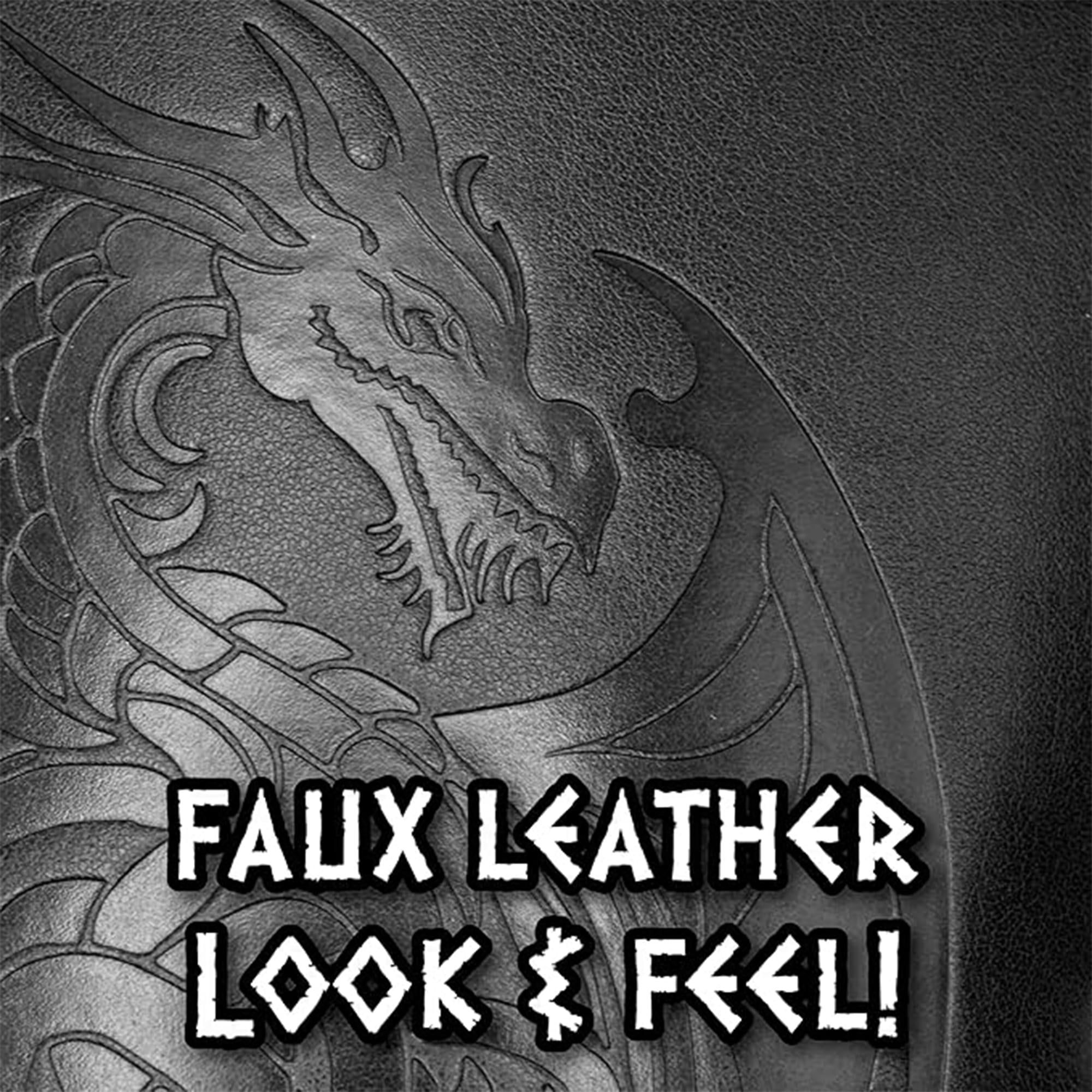 Dragon Warrior Faux Leather Shoulder Pauldrons Adult Costume Accessory | Black