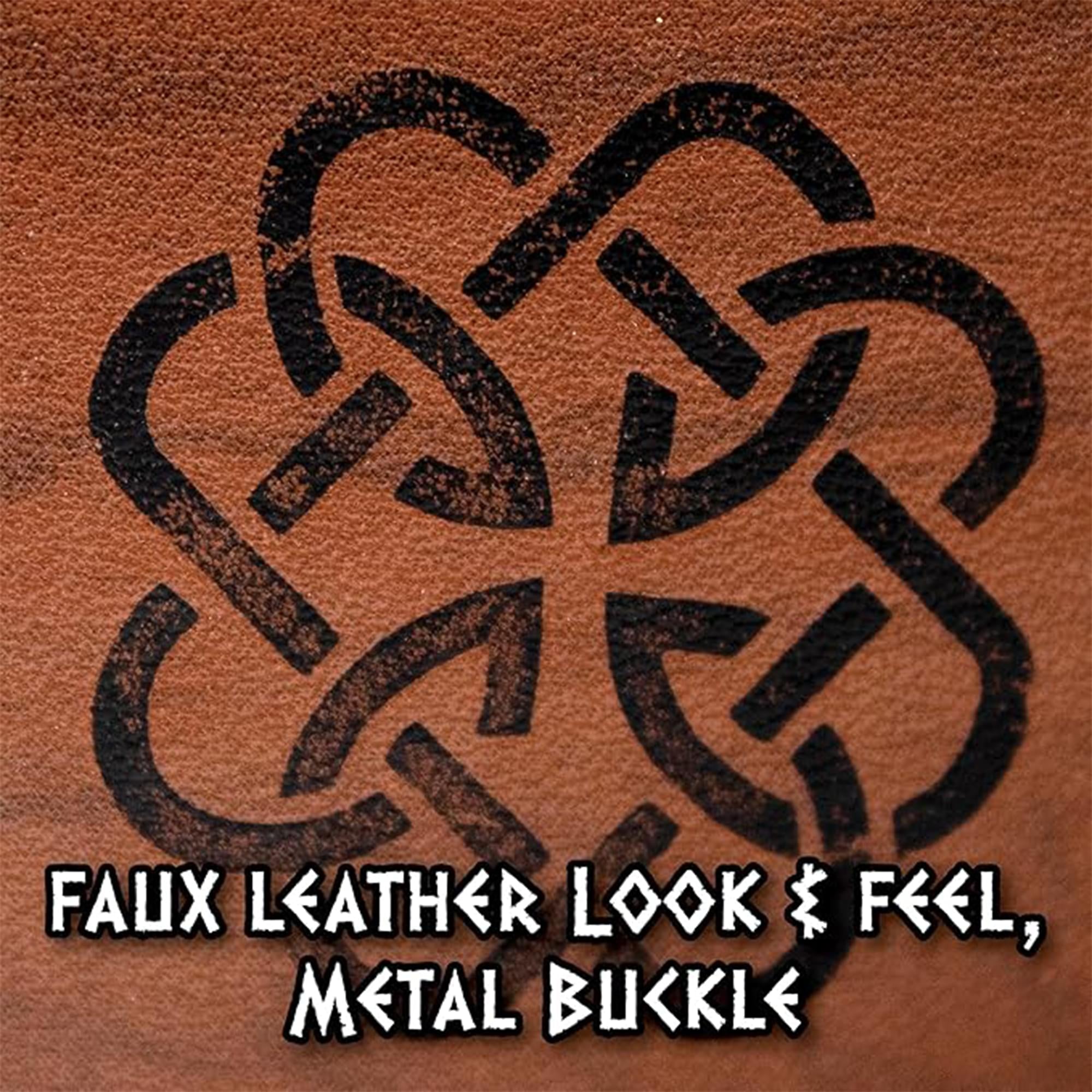 Celtic Medieval Brown Faux Leather Belt Adult Costume Accessory