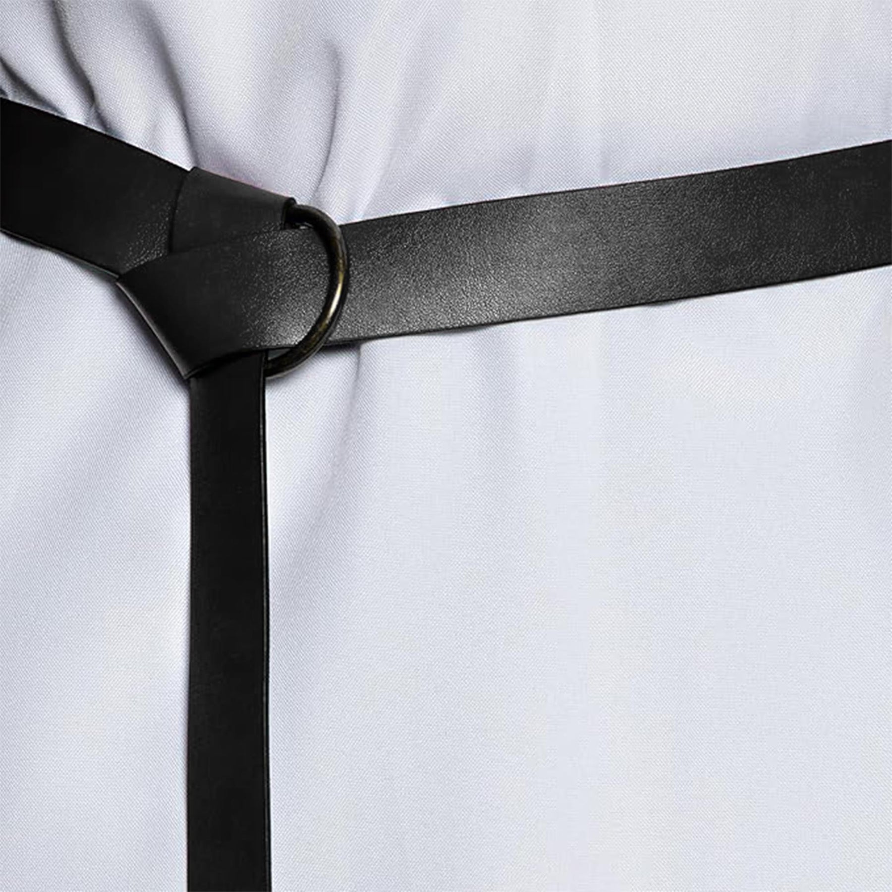 Medieval Black Faux Leather Belt Adult Costume Accessory