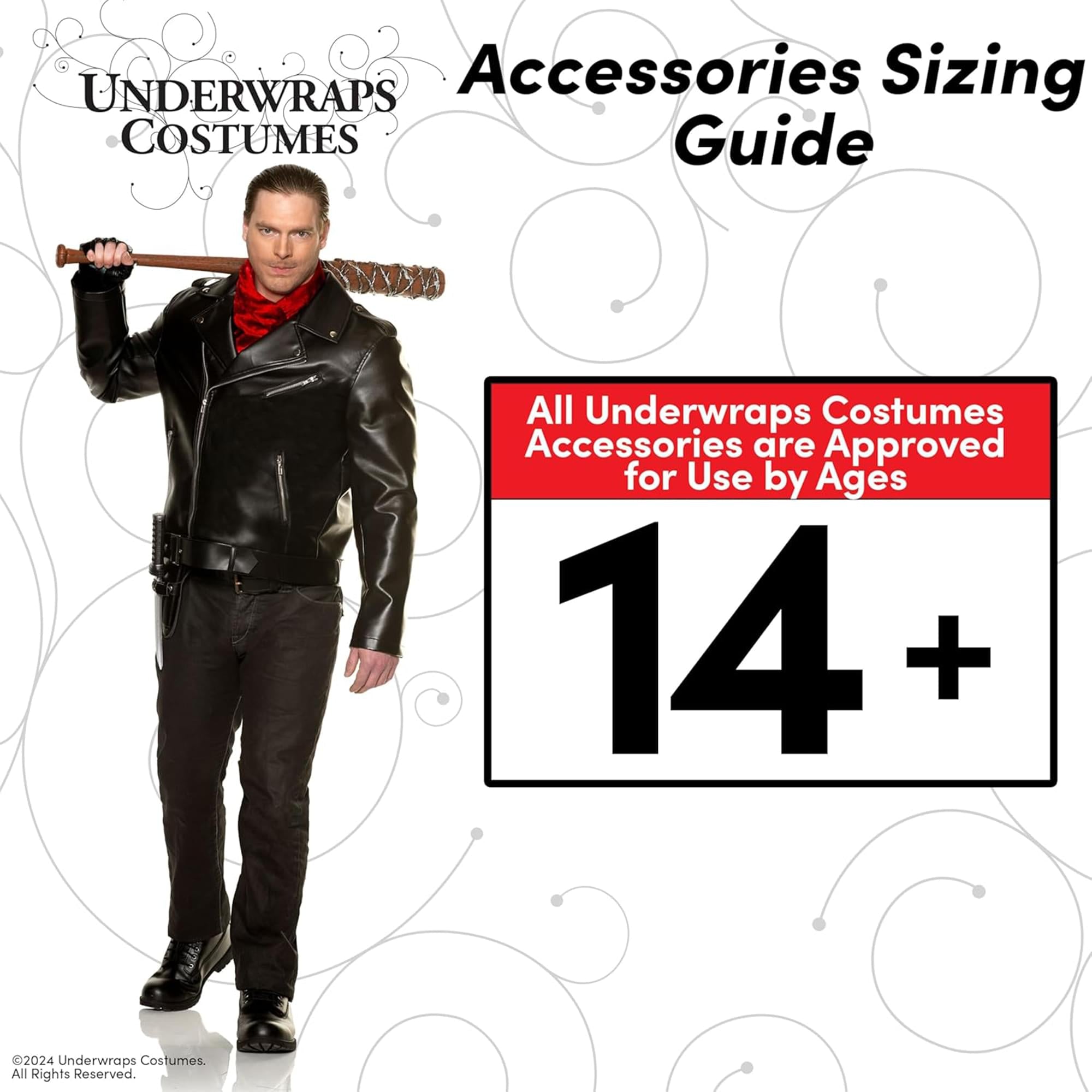 Black Faux Leather Celtic Sword Back Sheath Adult Costume Accessory
