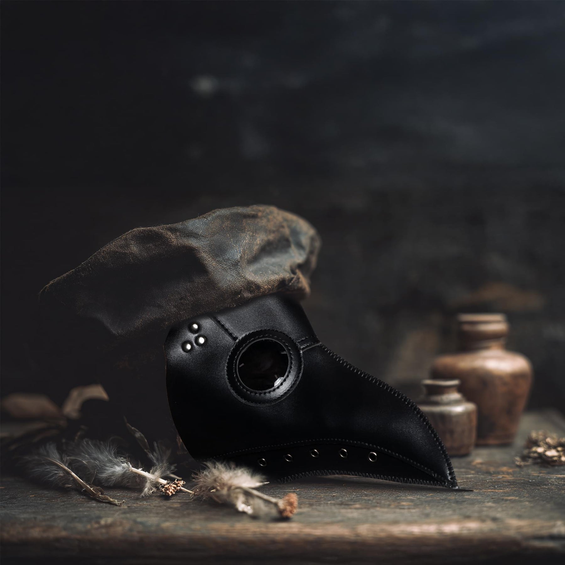 Plague Doctor Faux Leather Adult Costume Mask