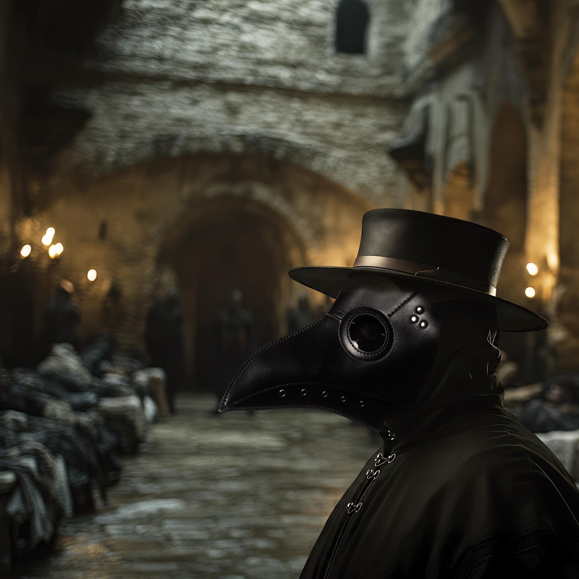 Plague Doctor Faux Leather Adult Costume Mask