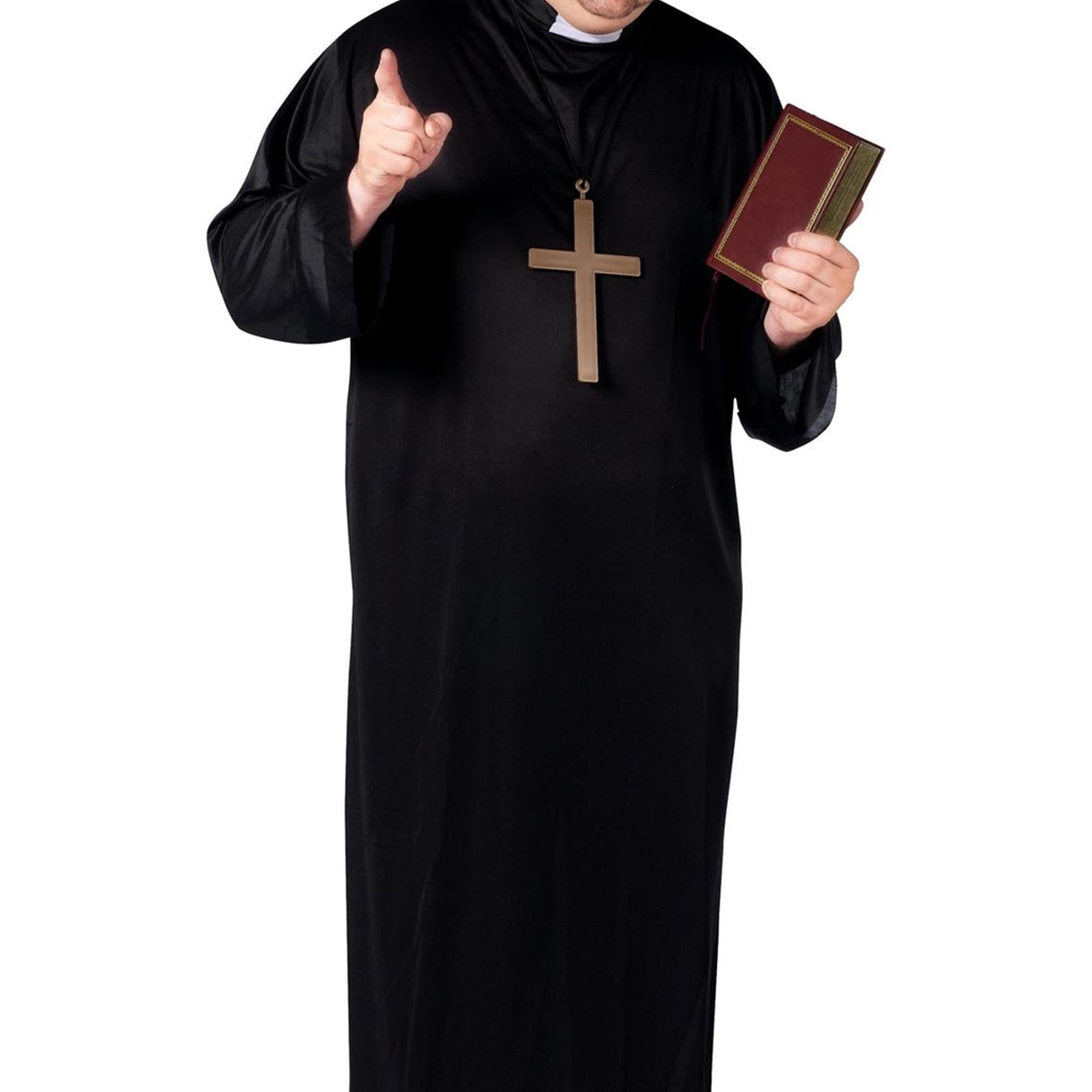 Monk Cross Necklace Adult Costume Accessory