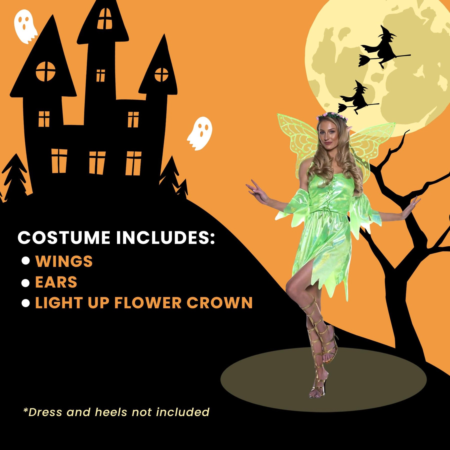 Green Fairy Adult Costume Accessory Kit Green Fairy Adult Costume Accessory Kit