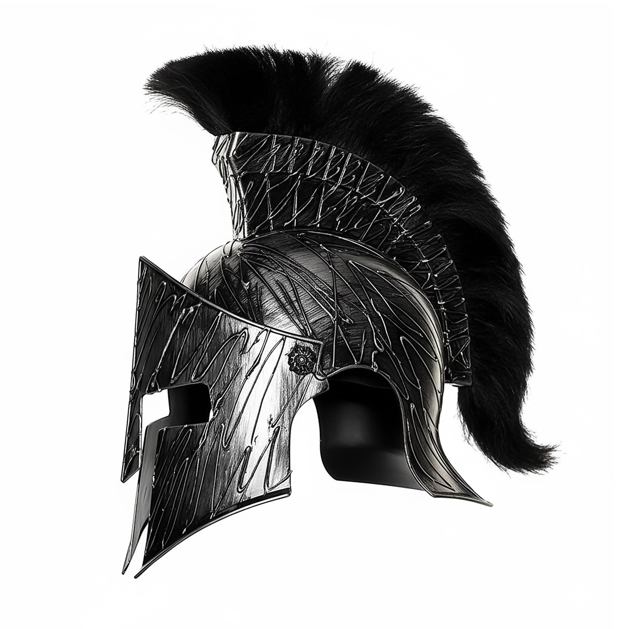 Evil Roman Helmet With Mask Adult Costume Accessory