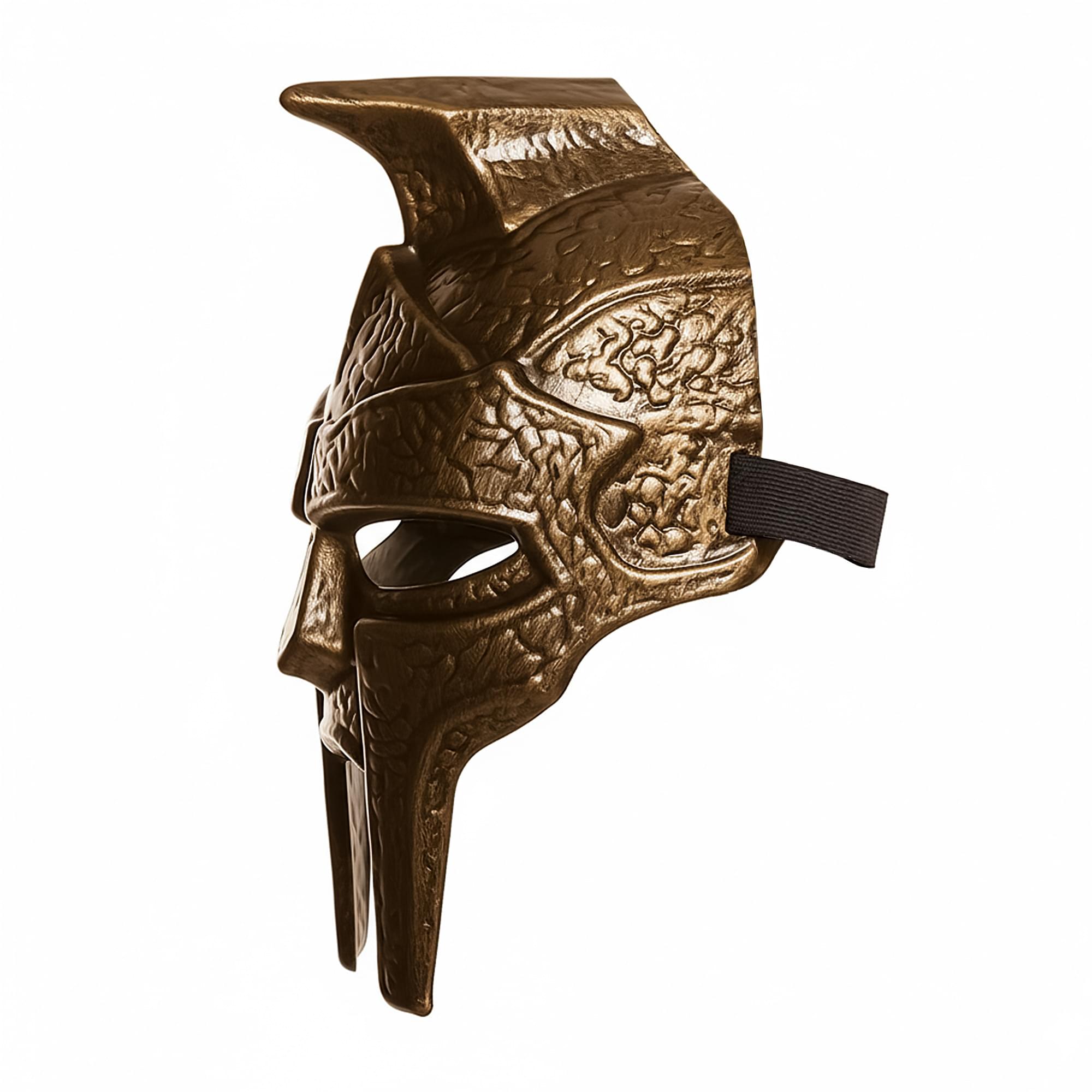 Bronze Roman Heavy Plastic Adult Costume Half Mask
