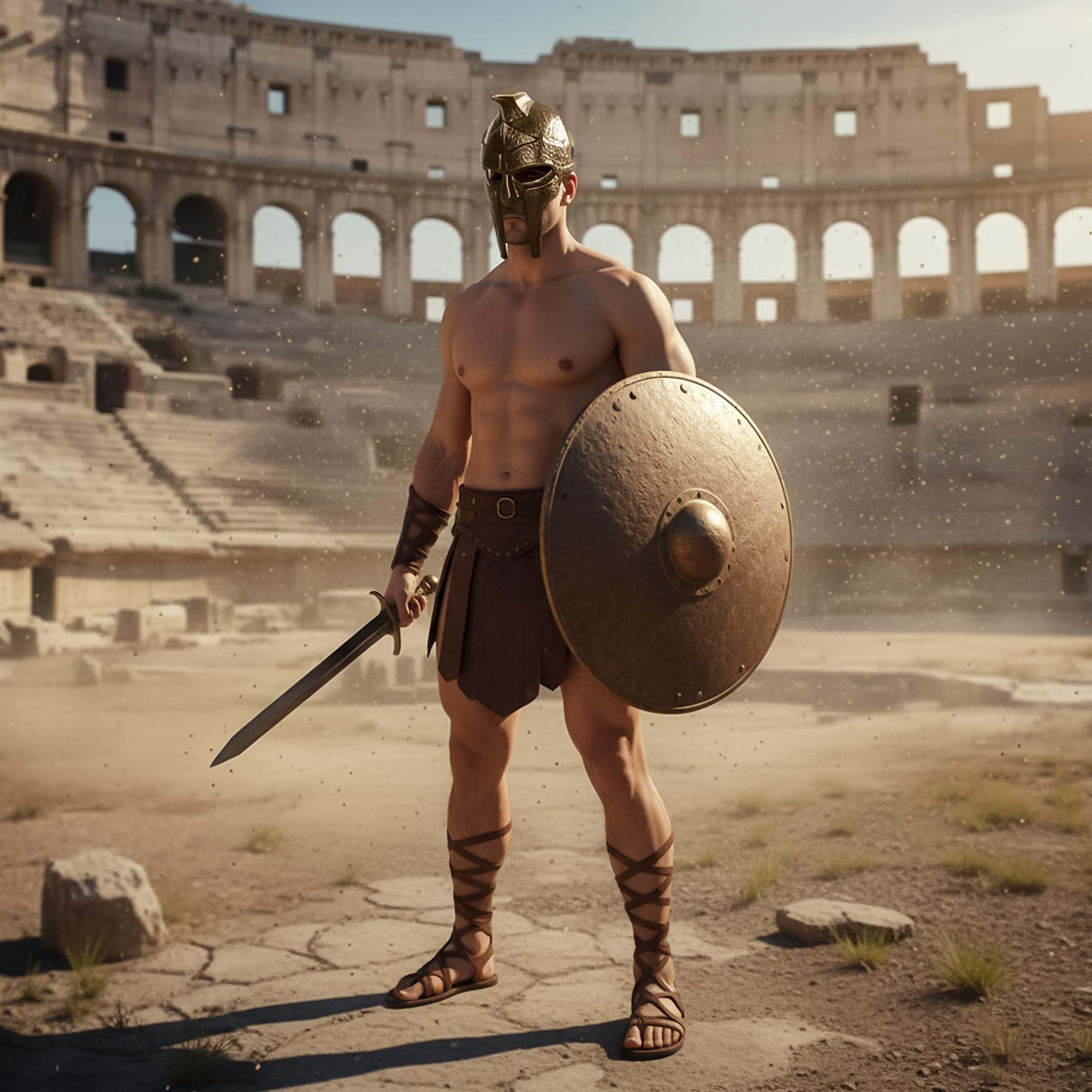 Bronze Roman Heavy Plastic Adult Costume Half Mask