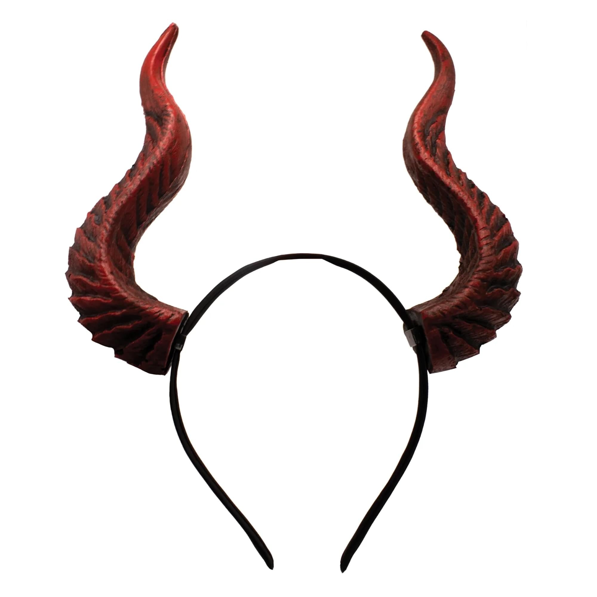 Red Devil Horns Foam Adult Costume Headband