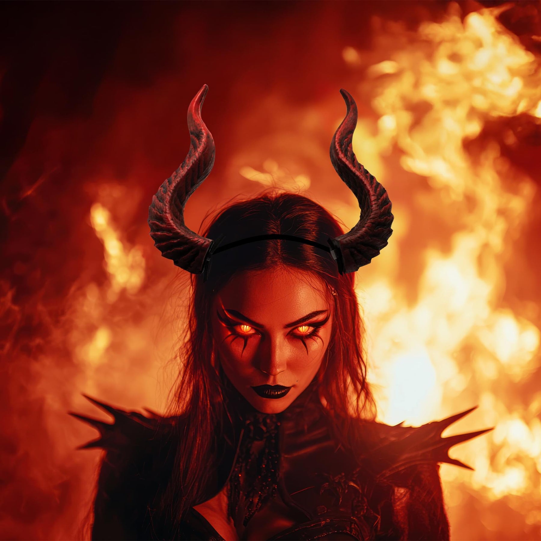 Red Devil Horns Foam Adult Costume Headband