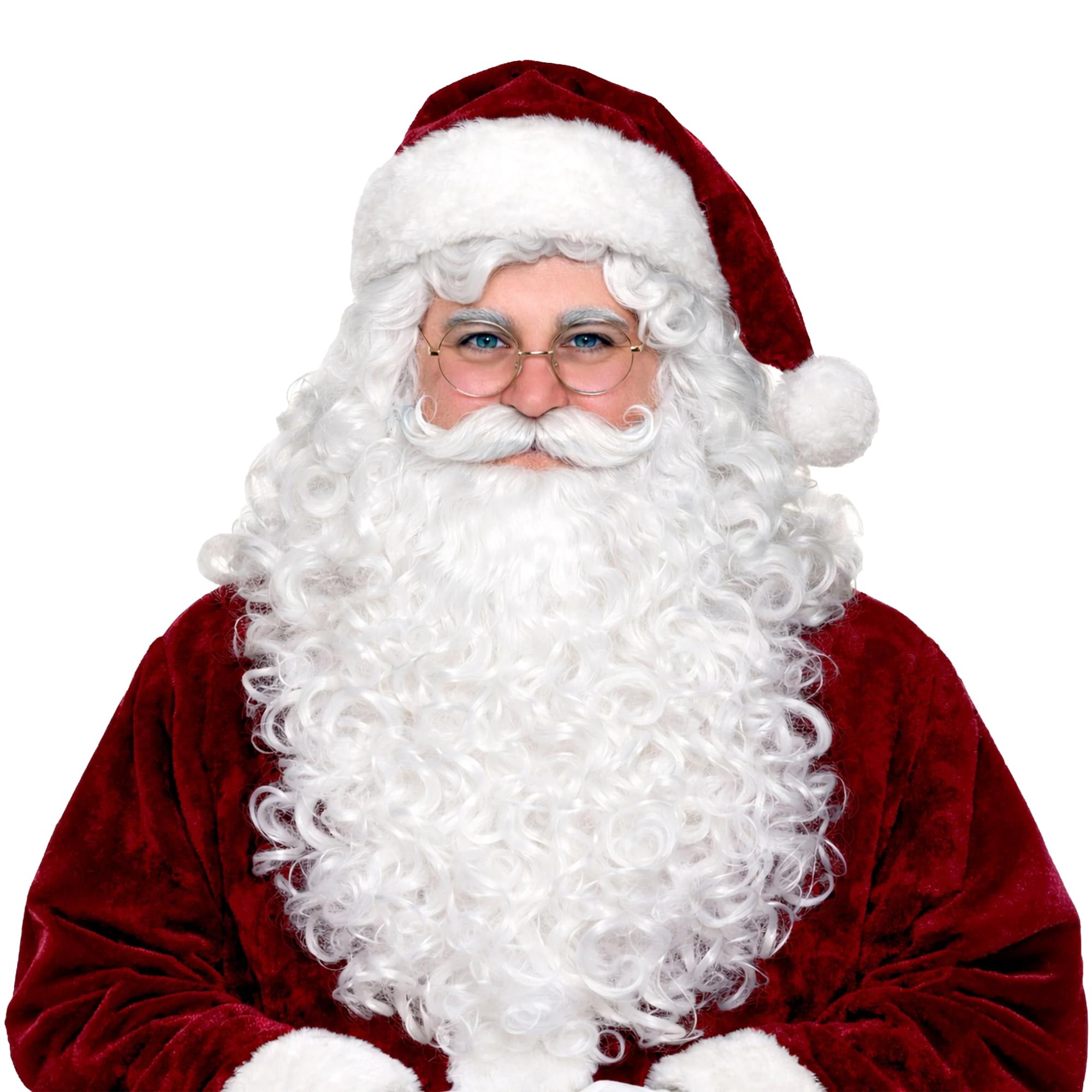 Santa Beard and Wig Set Adult Costume Accessory | One Size