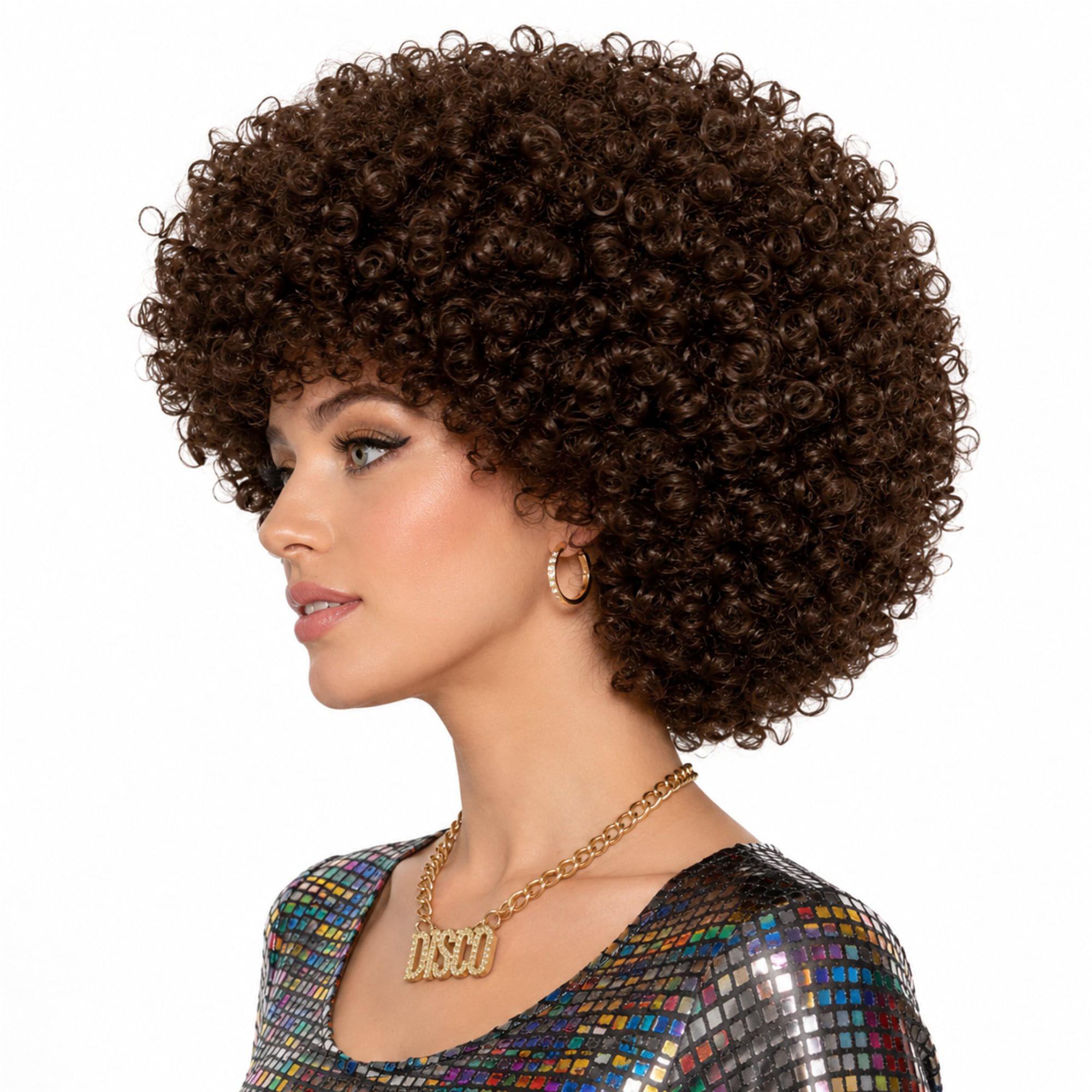 Brown Giant Afro Adult Costume Wig | One Size