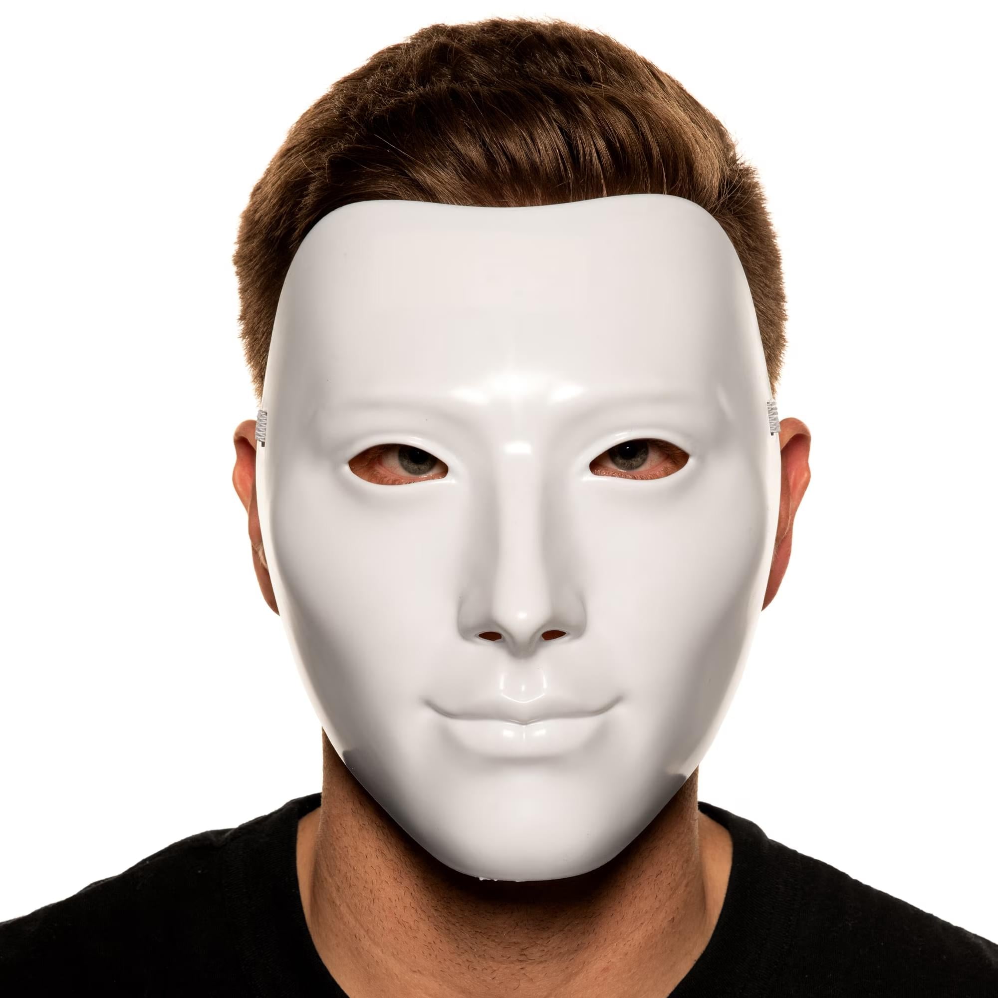 White Face Mask Adult Costume Accessory | One Size