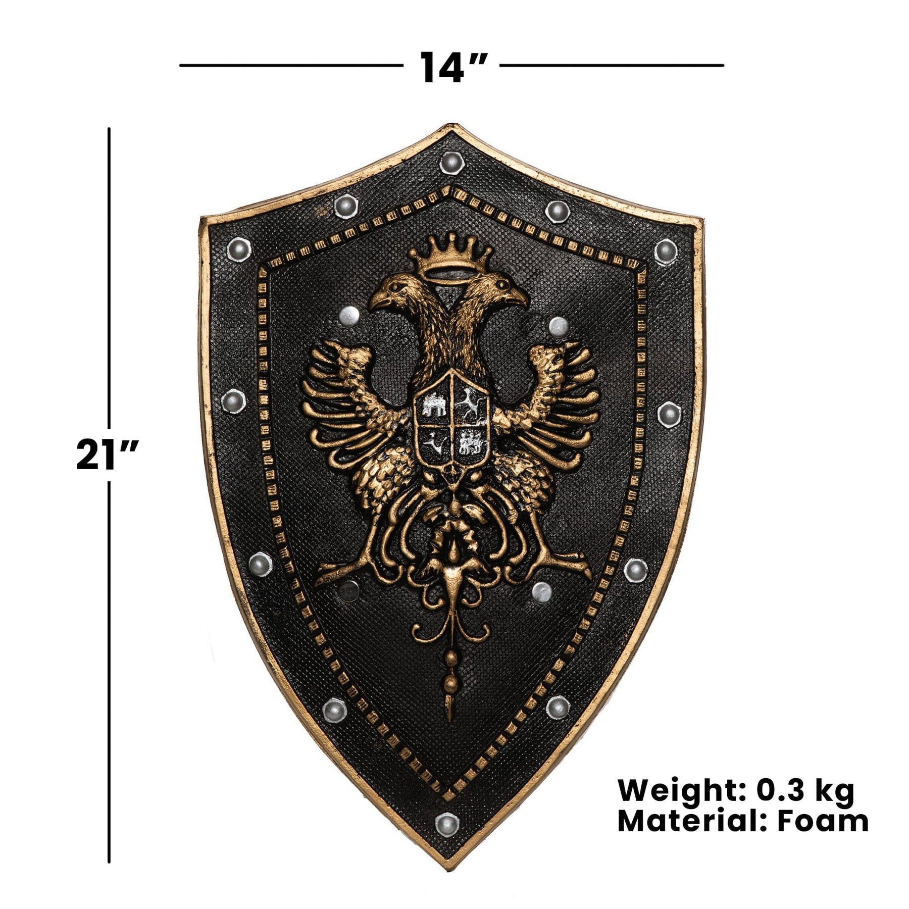 Black Shield with Double Eagle Adult Costume Accessory | One Size