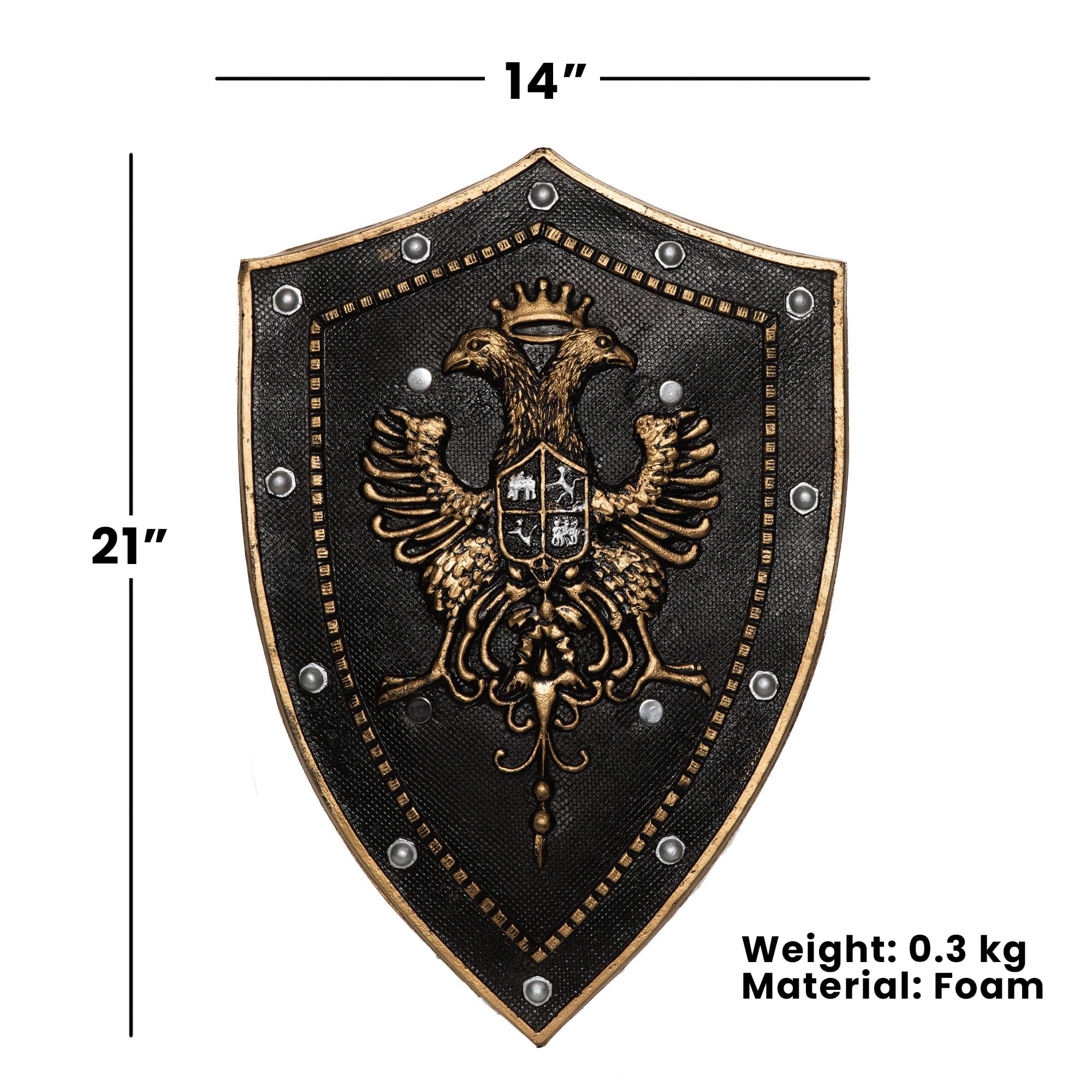 Black Shield with Double Eagle Adult Costume Accessory | One Size