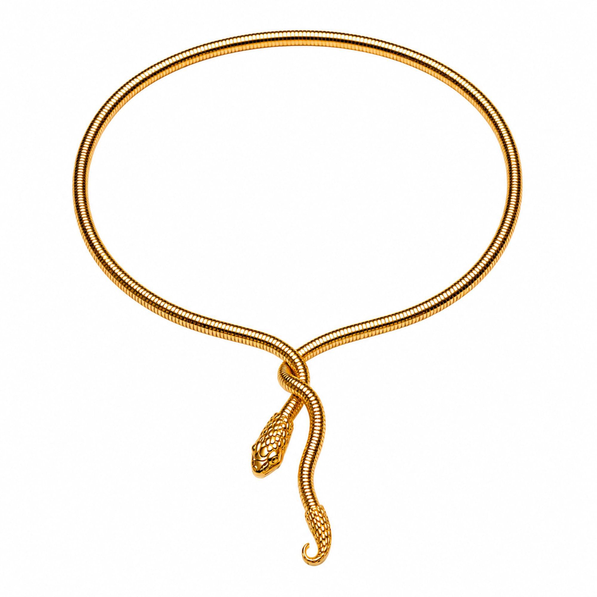 Gold Snake Necklace Adult Costume Accessory