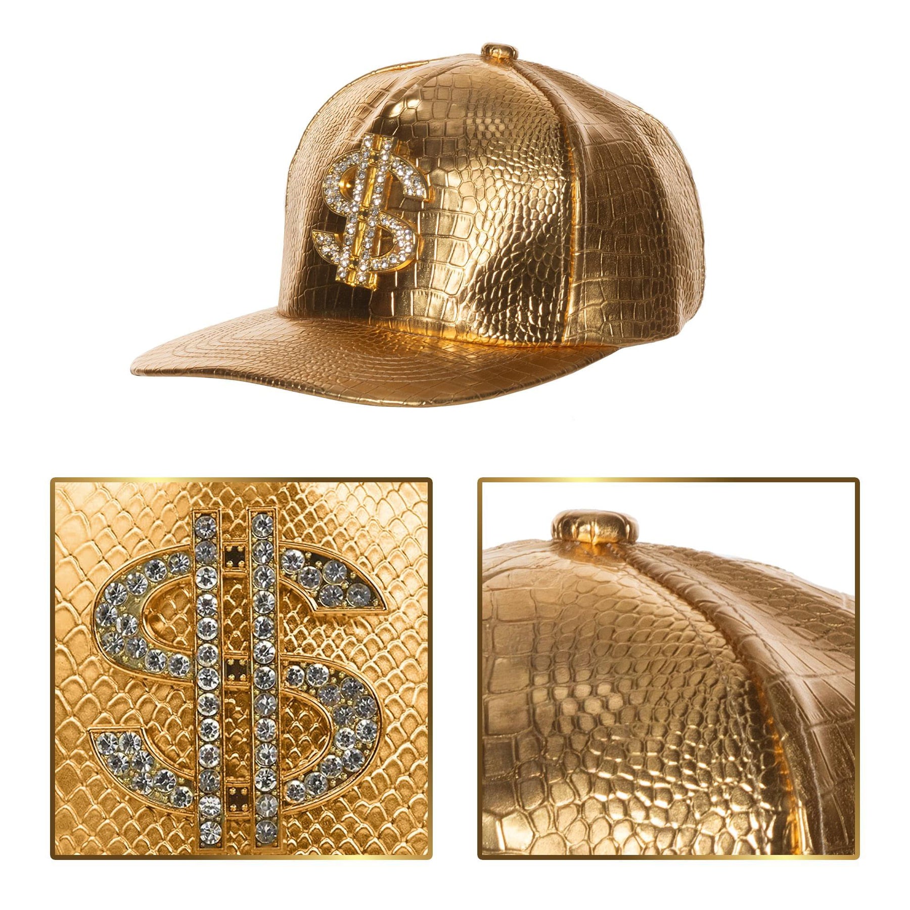 Hip Hop Metallic Hat Adult Costume Accessory | One Size