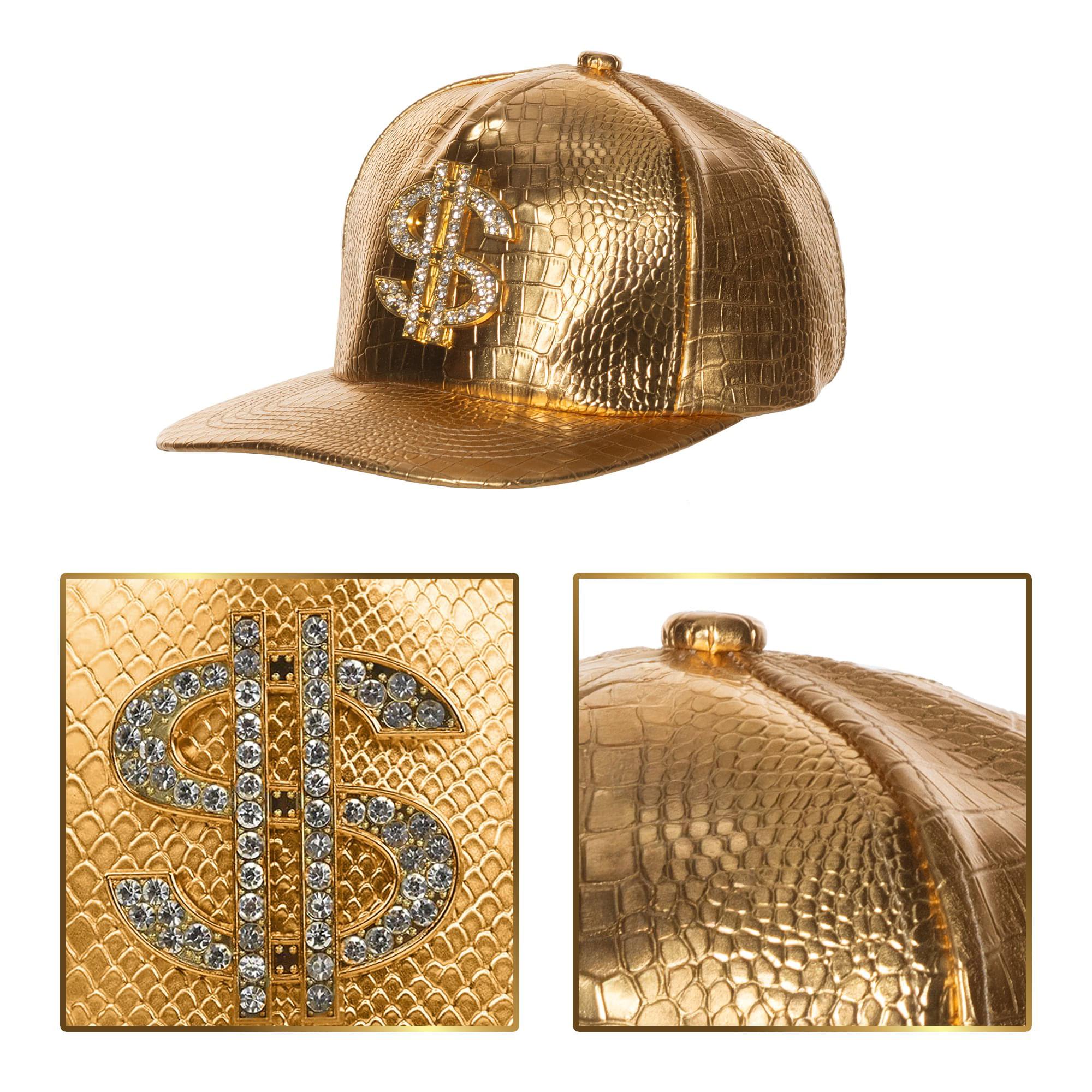 Hip Hop Metallic Hat Adult Costume Accessory | One Size