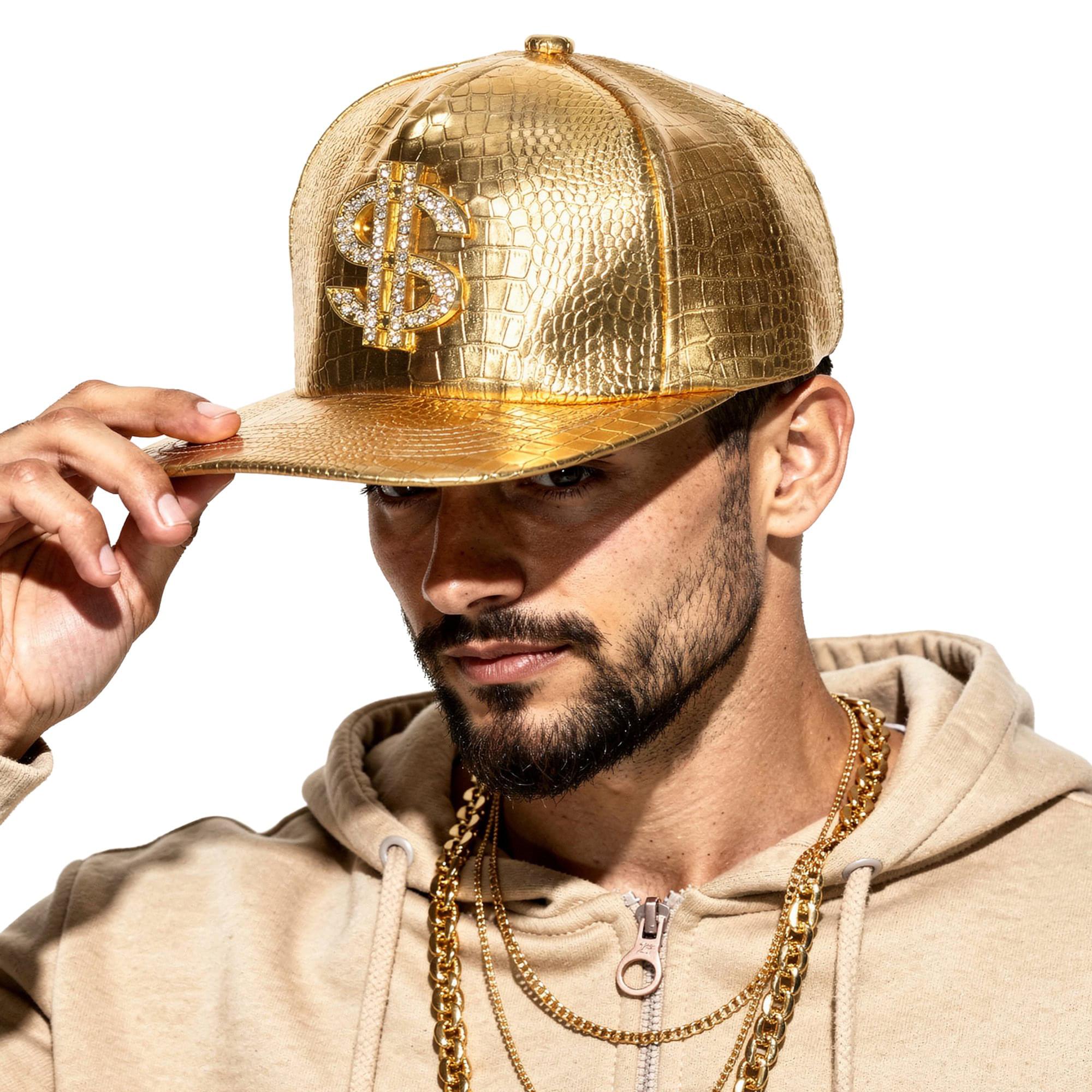 Hip Hop Metallic Hat Adult Costume Accessory | One Size