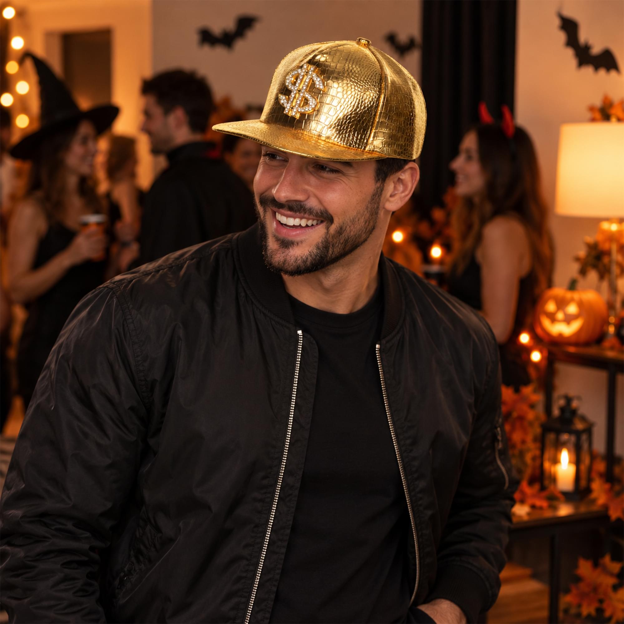 Hip Hop Metallic Hat Adult Costume Accessory | One Size