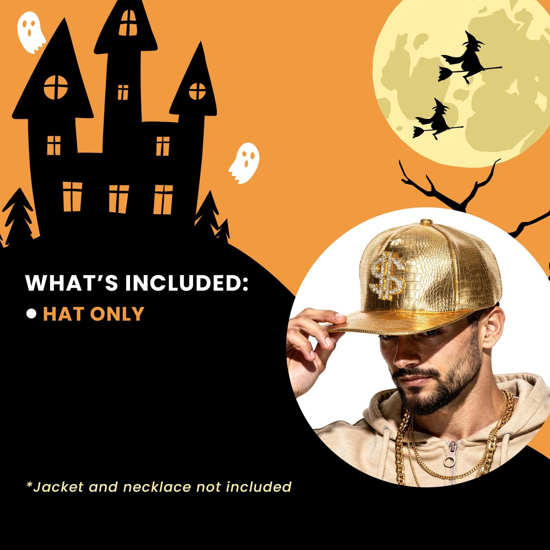 Hip Hop Metallic Hat Adult Costume Accessory | One Size