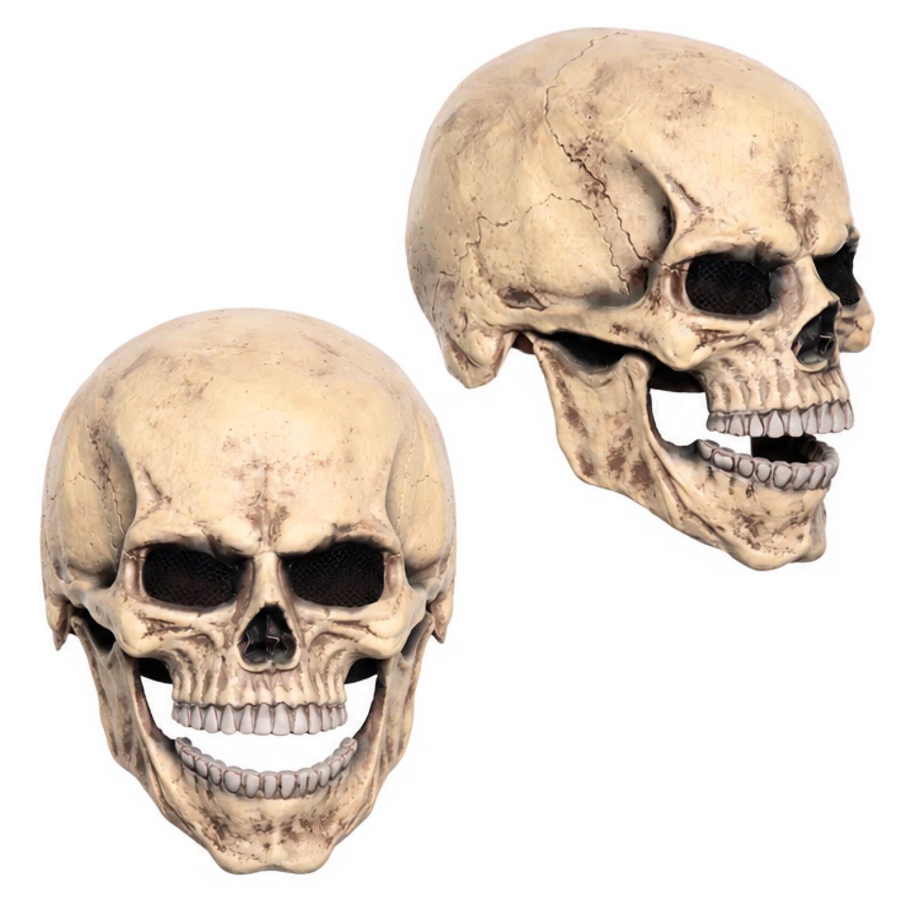 Skull Mask with Moving Mouth Adult Costume Accessory | One Size