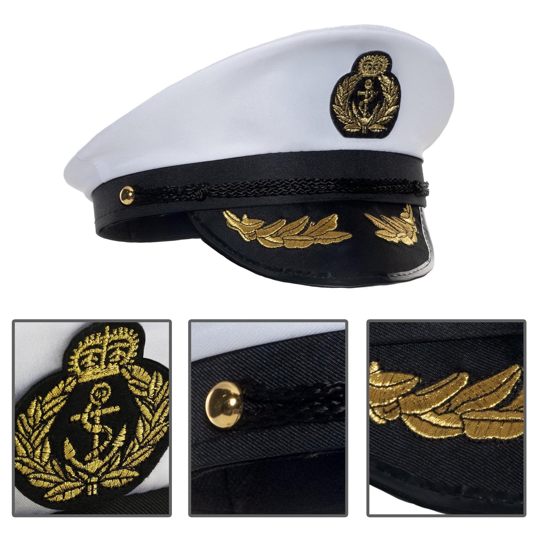 Admiral Hat Adult Costume Accessory | One Size