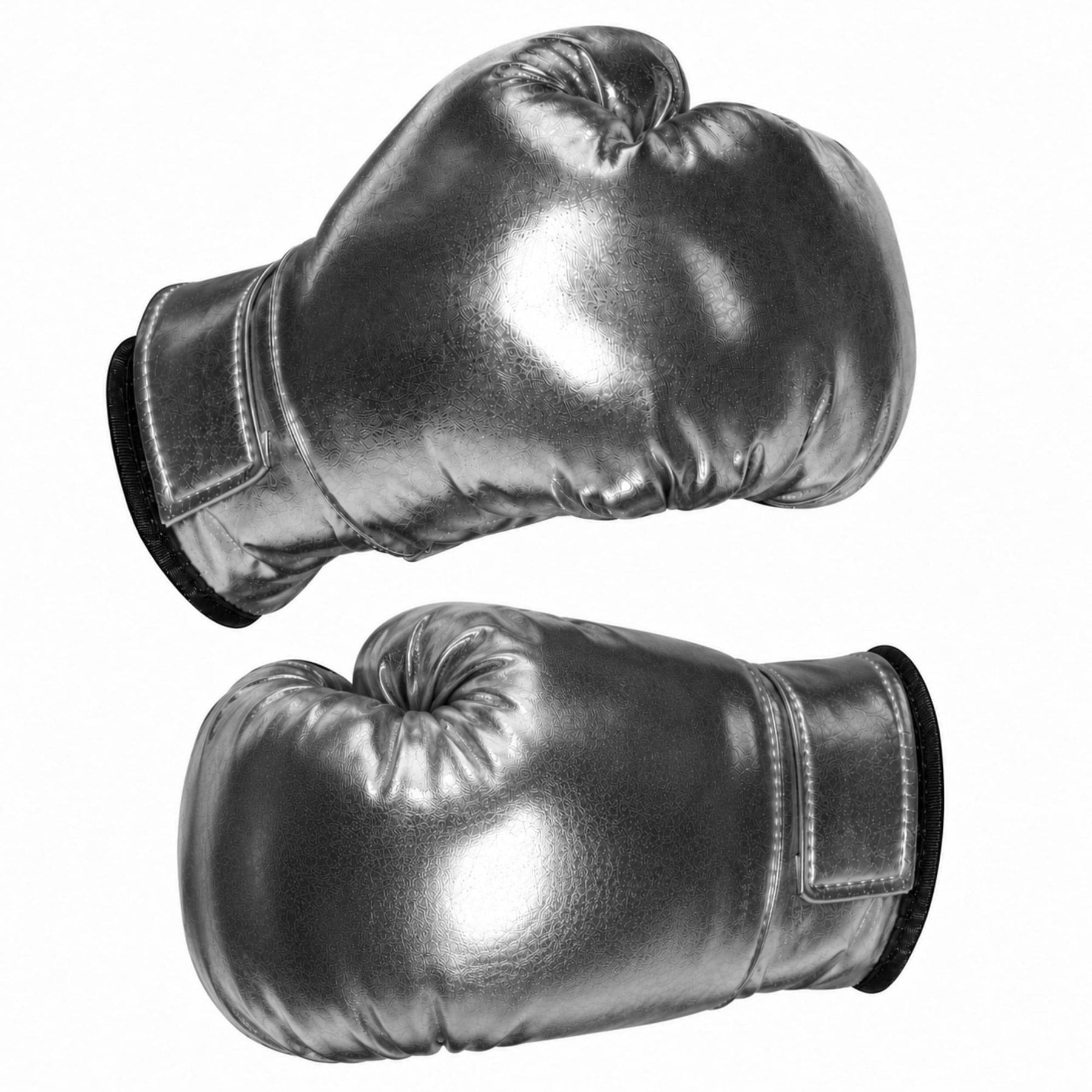 Silver Boxing Gloves Adult Costume Accessory | One Size