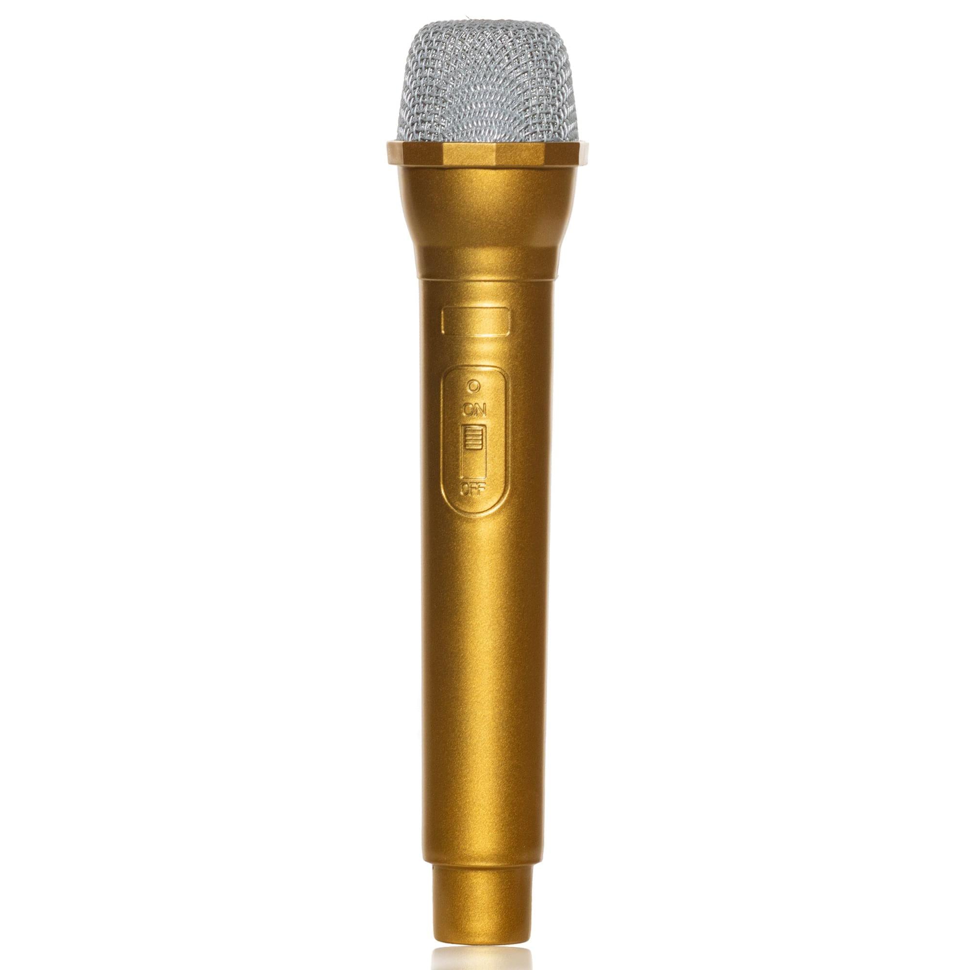 Gold Microphone Costume Accessory | One Size