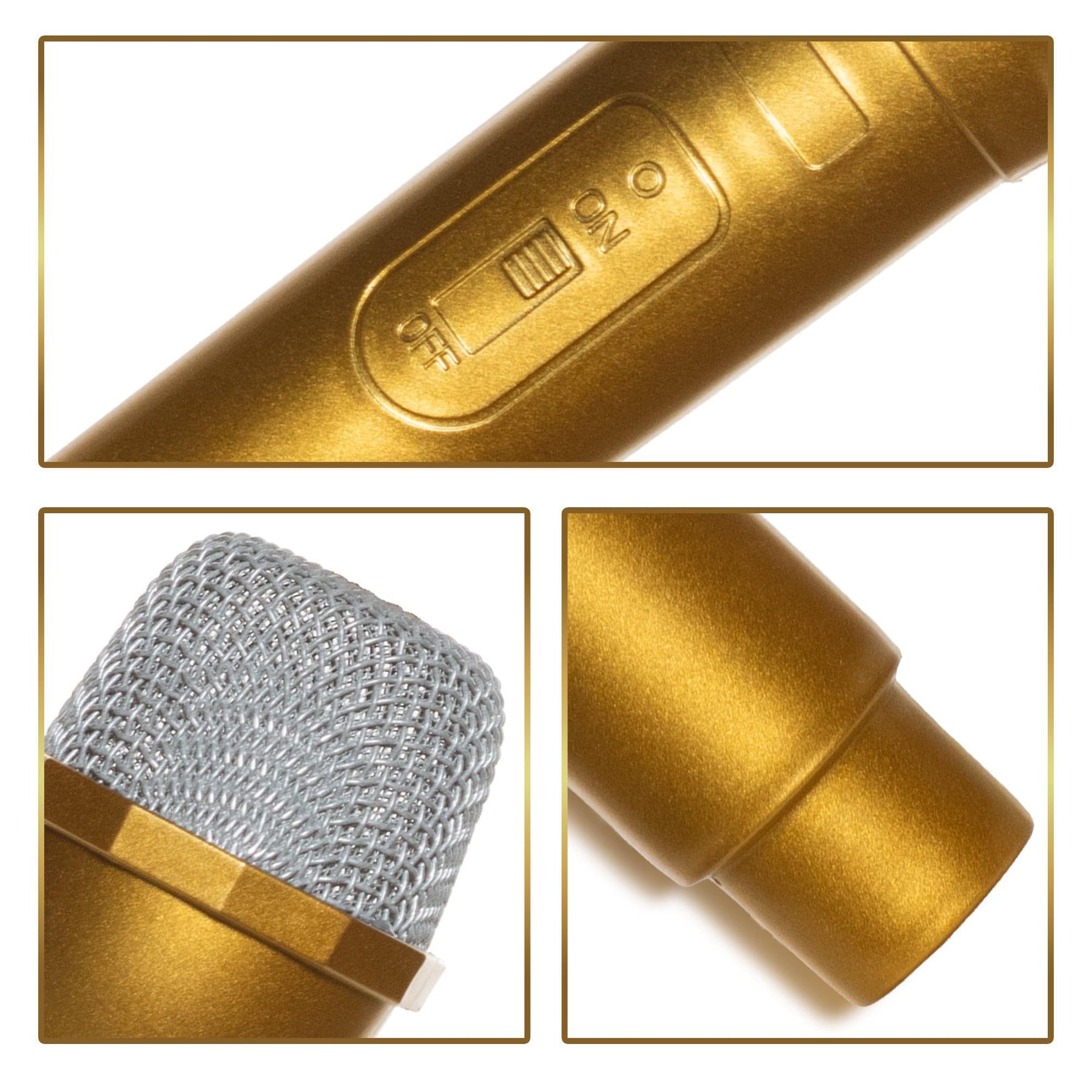 Gold Microphone Costume Accessory | One Size