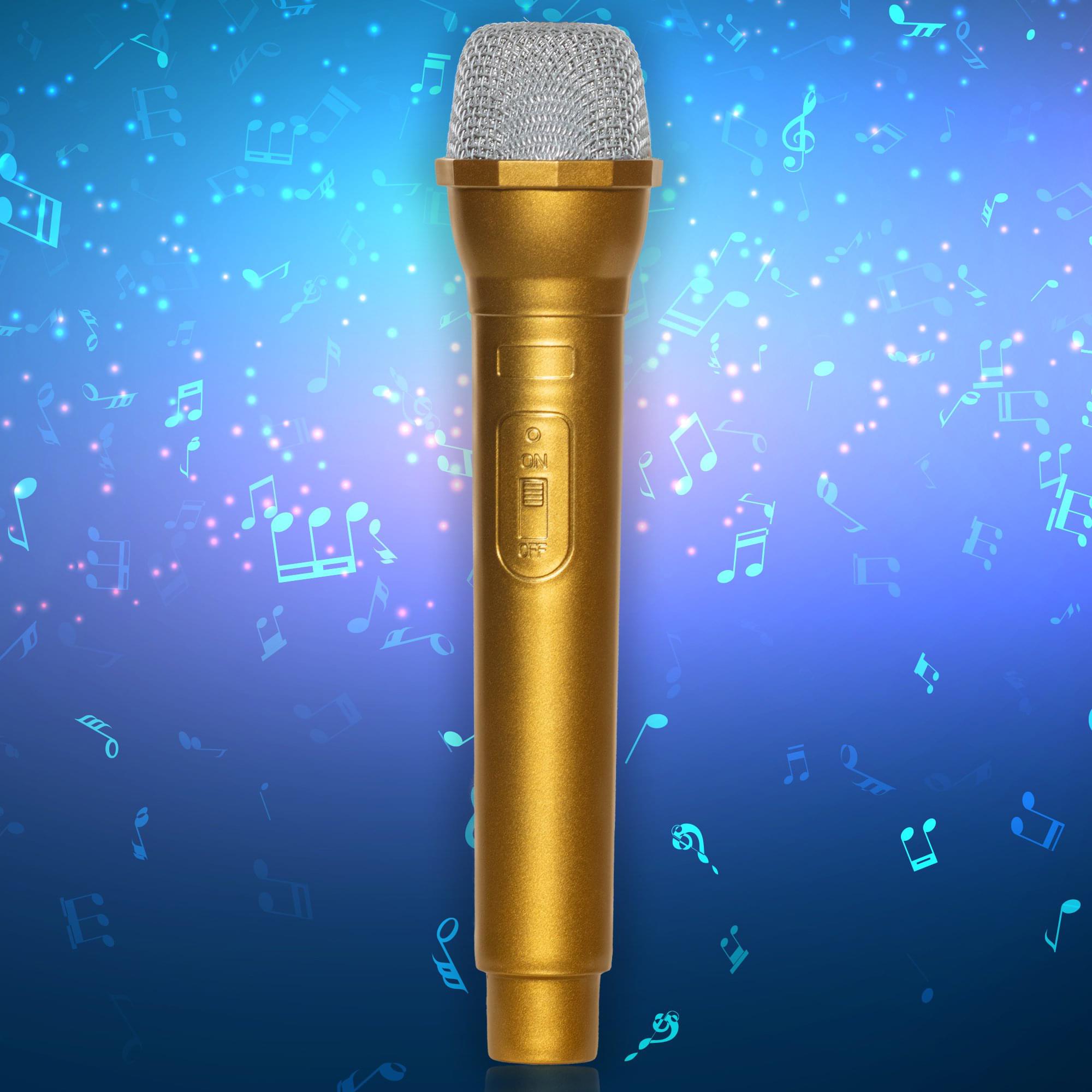 Gold Microphone Costume Accessory | One Size